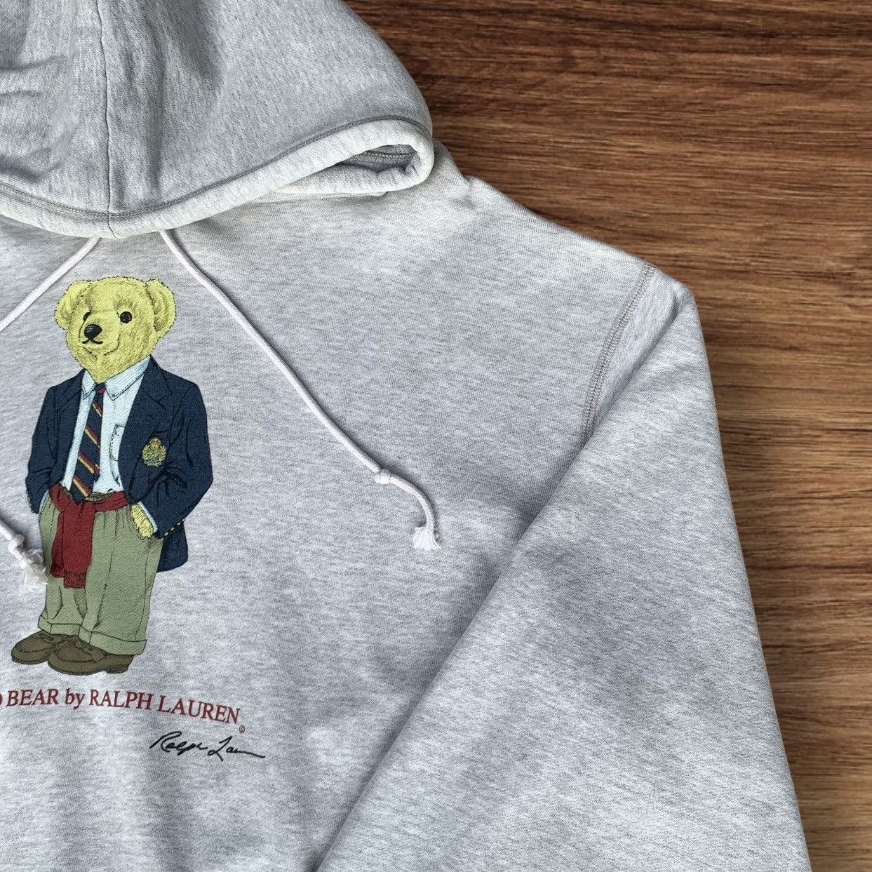 Vintage Vintage 90s Polo Bear Ralph Lauren Hoodie Size L / US 10 / IT 46 - 6 Thumbnail