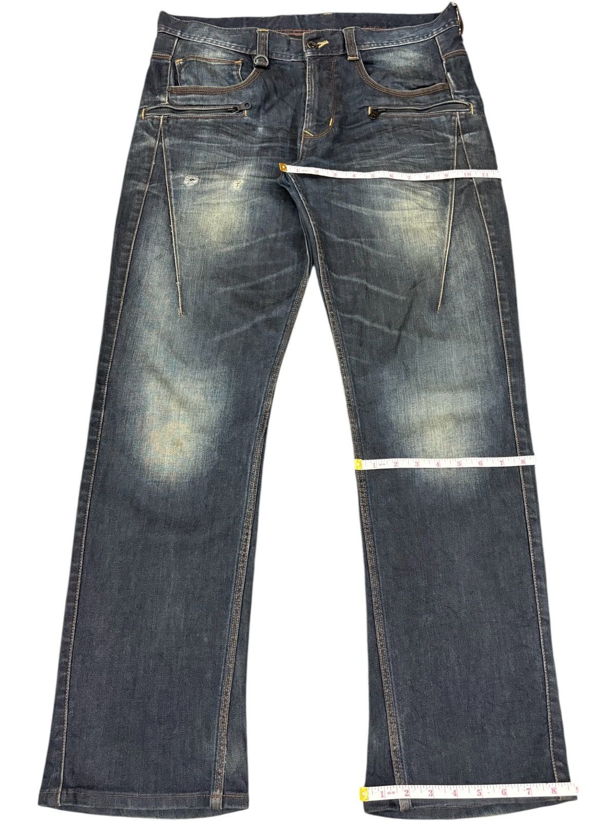 HIDEAWAYS Vintage Hideaway Nicole Mud Wash Distressed Flare Jeans Size US 35 - 13 Thumbnail