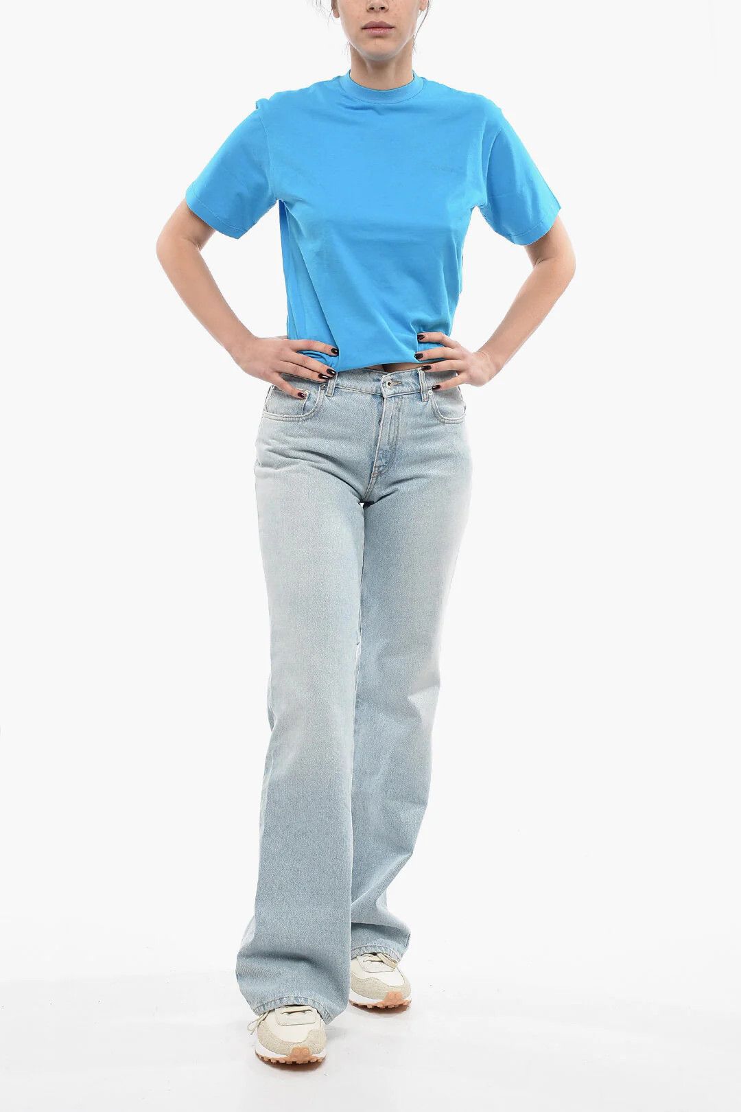 Off-White og1mm0426 Straight Fit Jeans in Light Blue Size 28" / US 6 / IT 42 - 4 Thumbnail