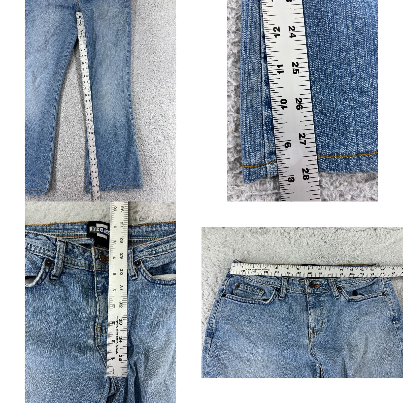 Vintage Buckle Bke Bootcut Jeans Women 25 Blue Denim Low Rise 25x28 Stretch 5-Pocket Regular Fit Size 42" / US 20 - 8 Thumbnail