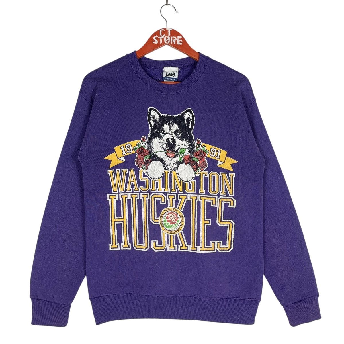 Lee Vintage 1991 Rose Bowl Washington Huskies Sweatshirt Size S Size US S / EU 44-46 / 1 - 1 Thumbnail