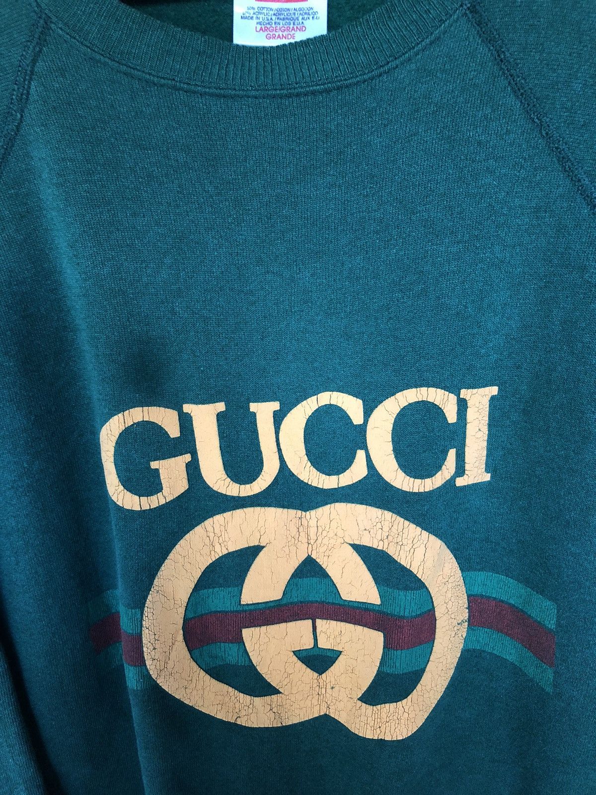 Vintage Vintage 90’s Gucci Bootleg Sweatshirt Size US L / EU 52-54 / 3 - 4 Thumbnail