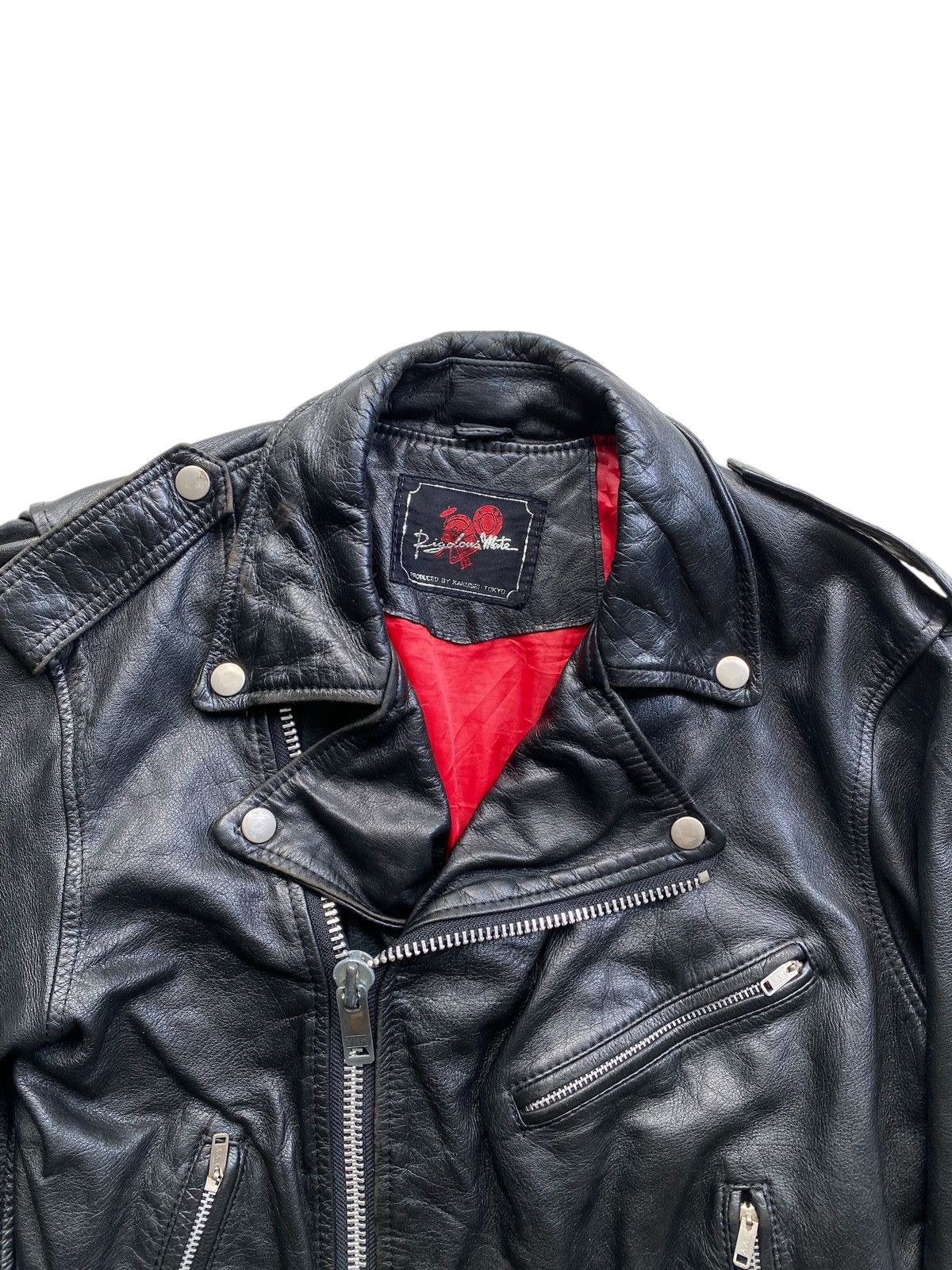 Japanese Brand Kakushi Tokyo Leather Perfecto Punk jacket nice design Size US M / EU 48-50 / 2 - 6 Thumbnail