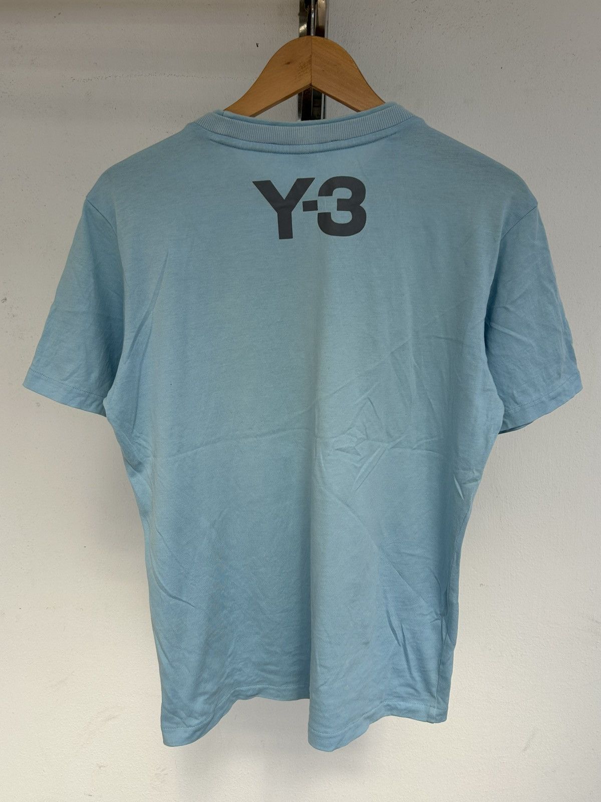 Y-3 Adidas Y-3 Vintage Blue Plain Tee Size US XS / EU 42 / 0 - 1 Thumbnail