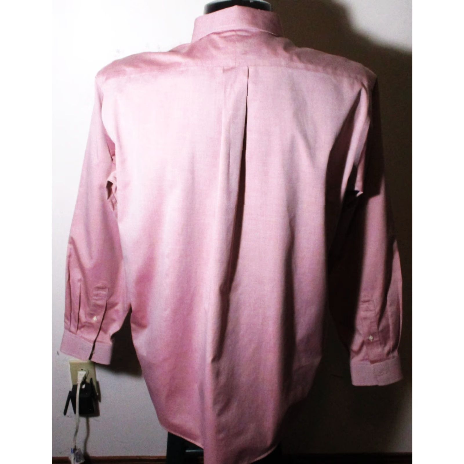 Vintage L.L. BEAN Pink Long Sleeve Oxford Dress Shirt Men's 16.5/35 Size 46R - 5 Thumbnail