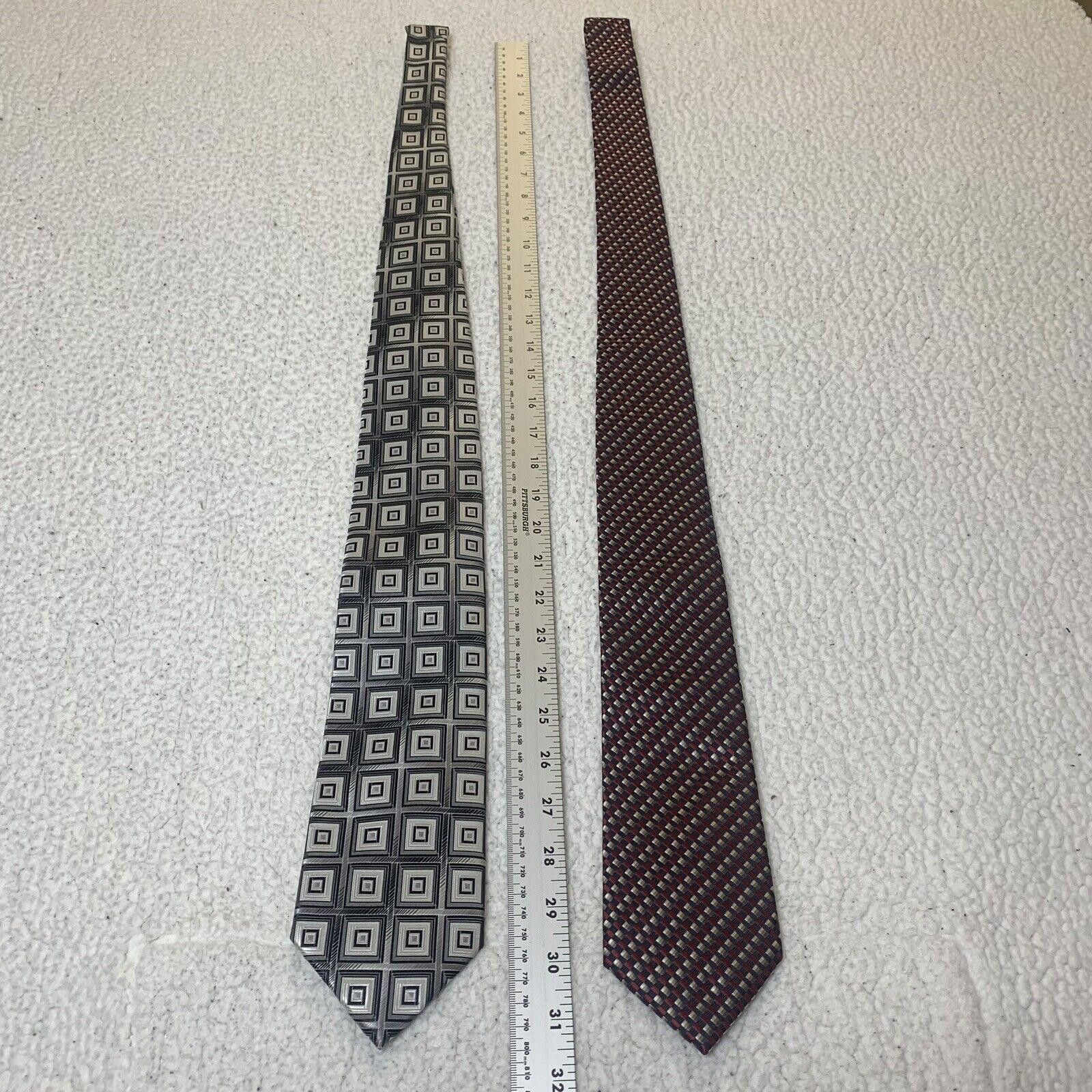 Alexander Julian Alexander Julian Men's Geometric Ties Red Black Lot 2 Size ONE SIZE - 8 Thumbnail