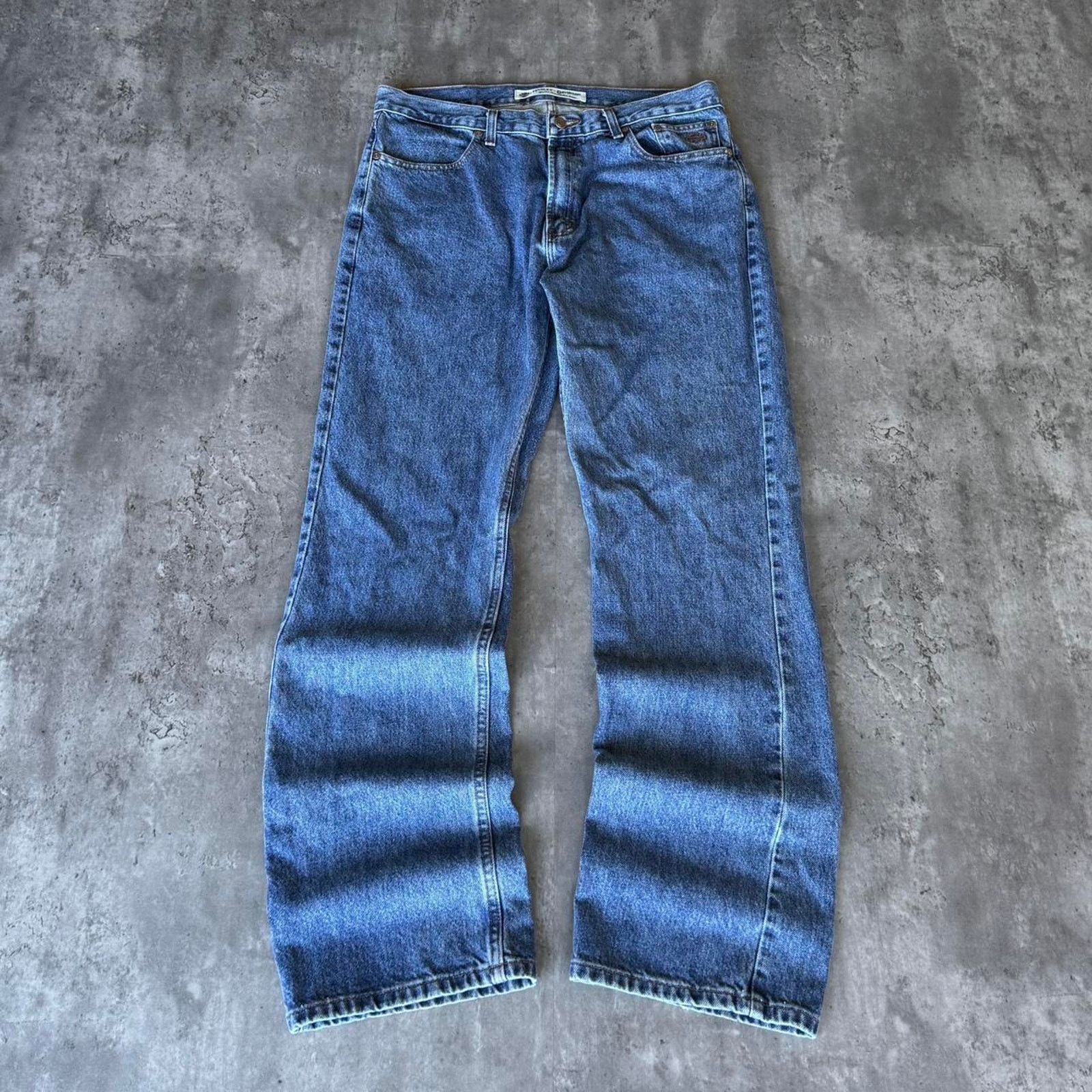 Harley Davidson × Vintage Vintage Y2K Harley Davidson Baggy Skater Grunge Denim Jeans Size US 36 / EU 52 - 2 Thumbnail