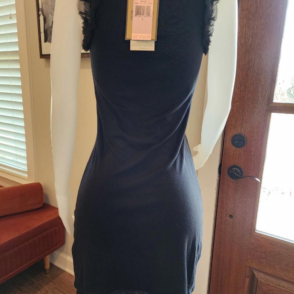 Juicy Couture Jeans Juicy Couture Black Tank Dress w/Chiffon Sleeves Size S / US 4 / IT 40 - 4 Thumbnail
