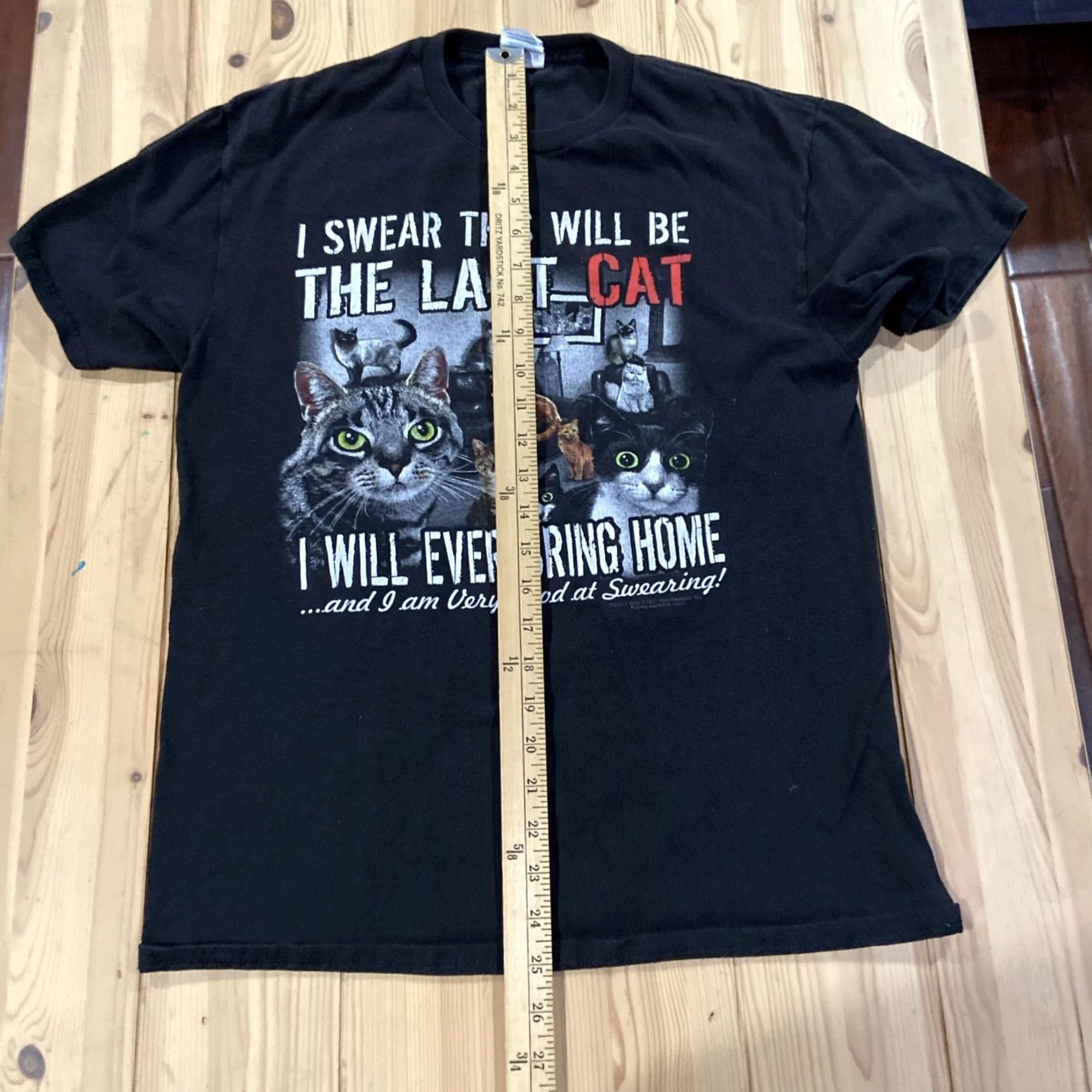 Delta Delta Funny Cat Lover T-Shirt M Black Unisex Short Sleeve Printed 100% Cotton Shirt Men Women Size M / US 6-8 / IT 42-44 - 4 Thumbnail