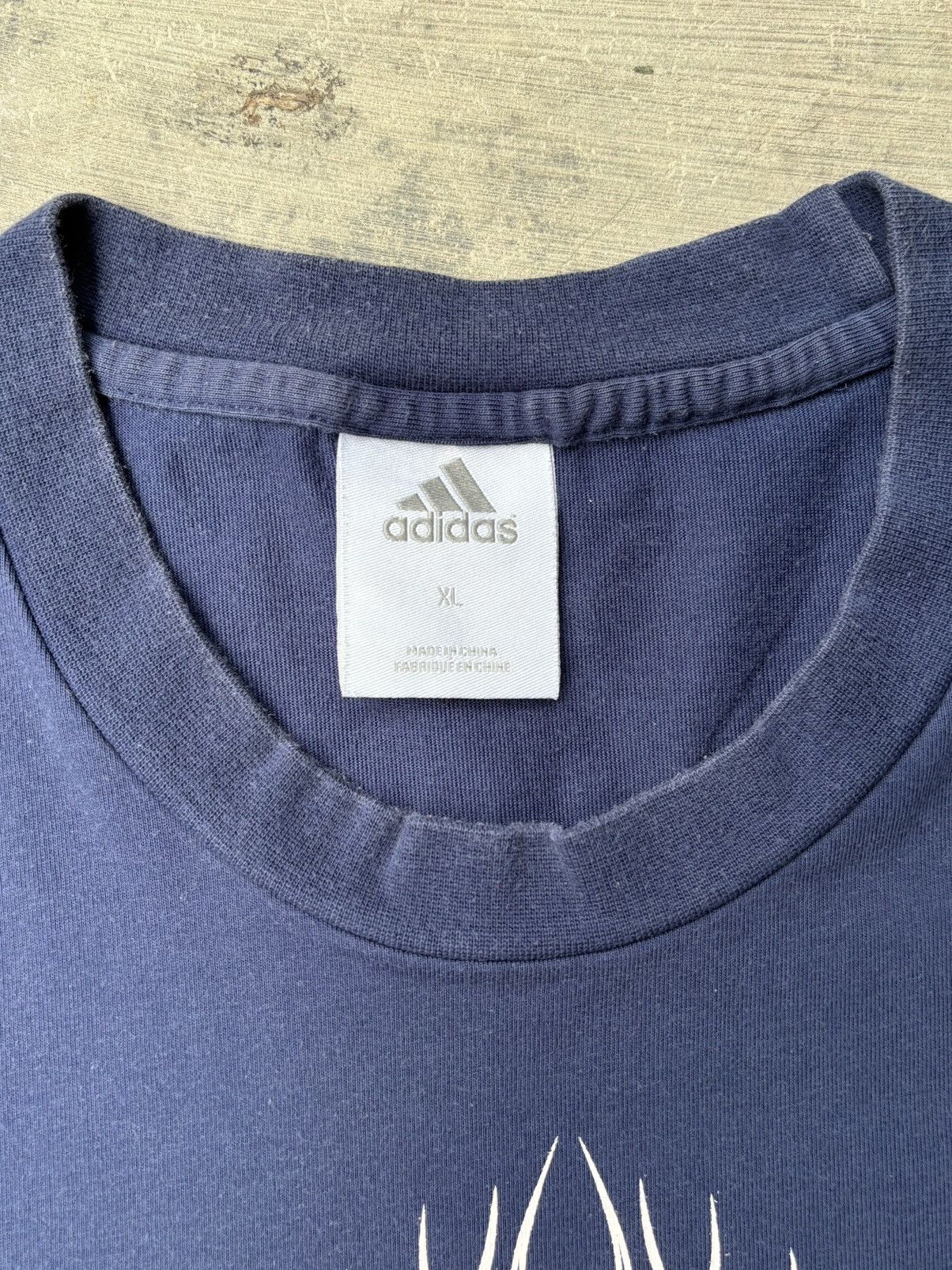 Adidas × Brain Dead Vintage 00’s Adidas Flame Tee Navy Size US XL / EU 56 / 4 - 4 Thumbnail