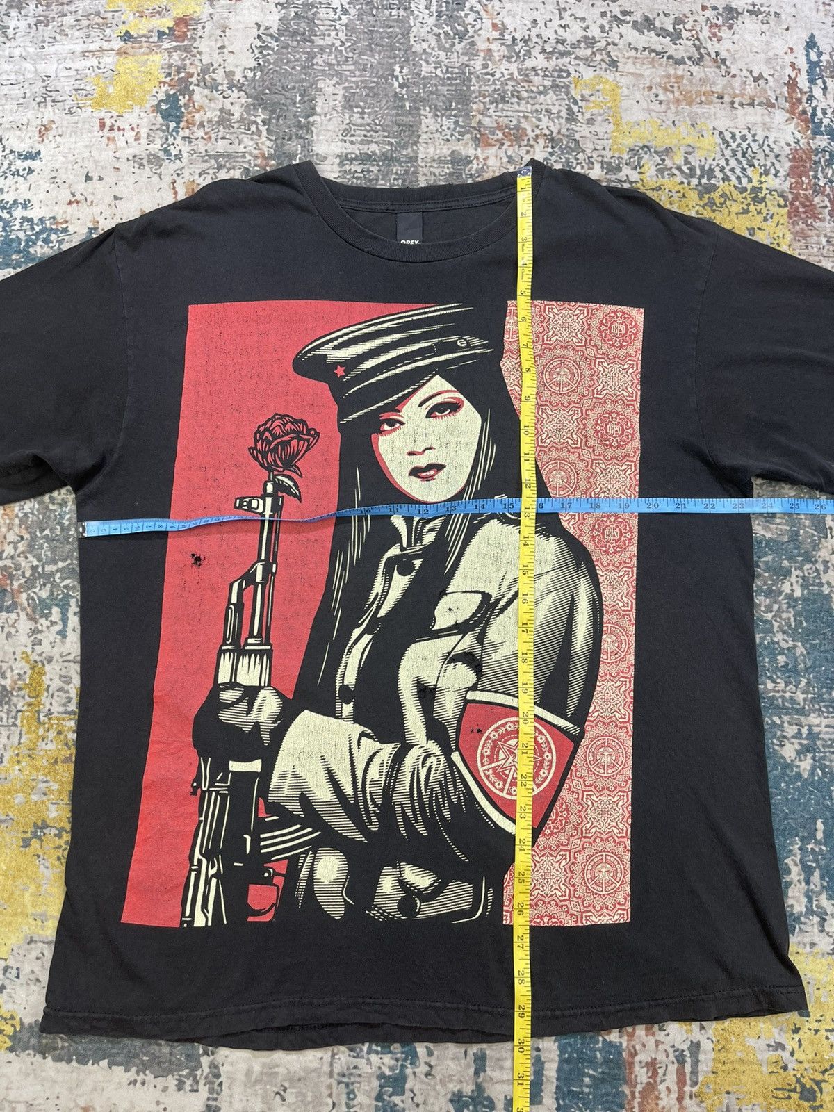 Obey Vintage Obey Peace Guard Graphic Tee Shirt Size US L / EU 52-54 / 3 - 5 Thumbnail