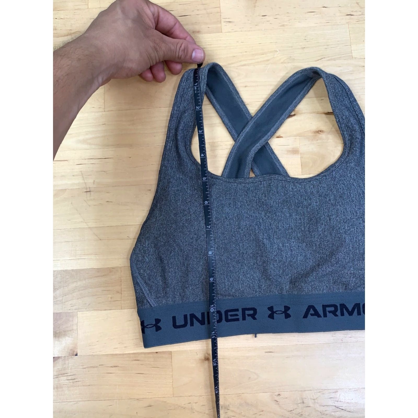 Under Armour Under armour Sports Bra Womens XS Gray Racerback Activewear Compression Size ONE SIZE - 6 Thumbnail