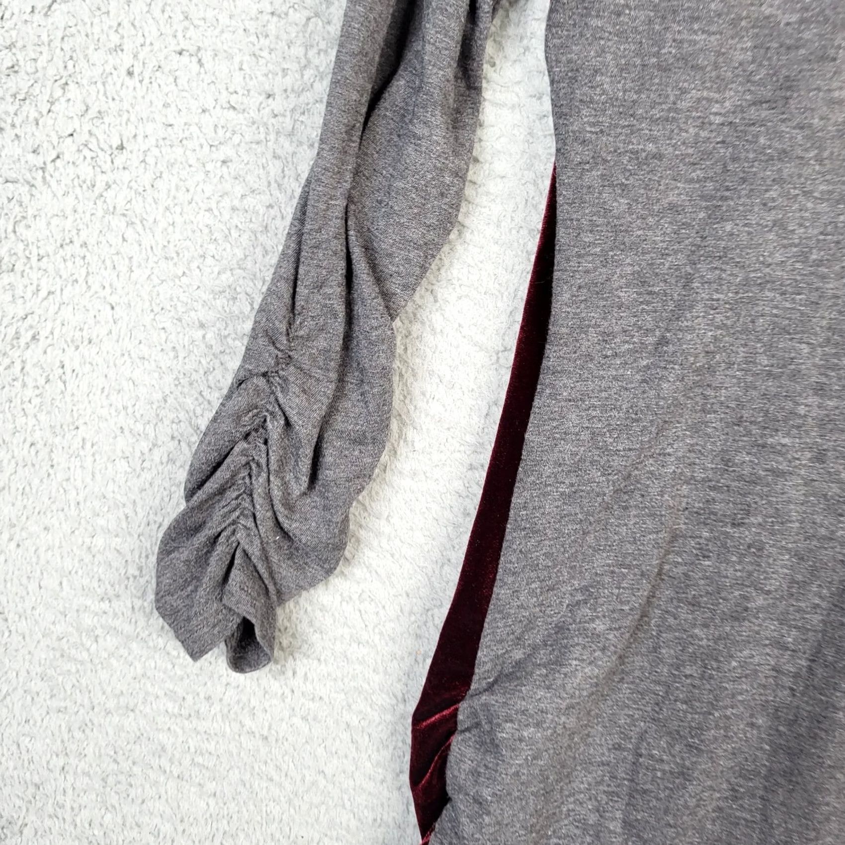Vintage Sundance Velour Top Women's Round Neck Size M Gray Cotton Blend Polyester Spandex Regular Long Sleeve Satin Velour Jersey Basic All Seasons Vintage No Size M / US 6-8 / IT 42-44 - 5 Thumbnail