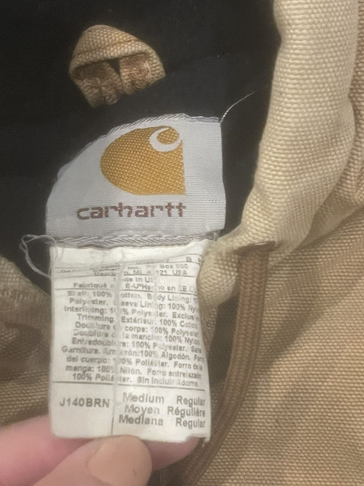 Carhartt Vintage Farm Worn Carhartt Duck Lined hooded Zip Size Med Size US M / EU 48-50 / 2 - 7 Thumbnail