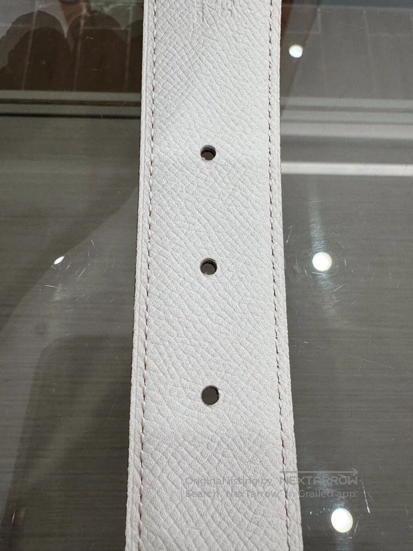 Hermes Hermes 3.2cm Red White Belt. Size ONE SIZE - 7 Thumbnail