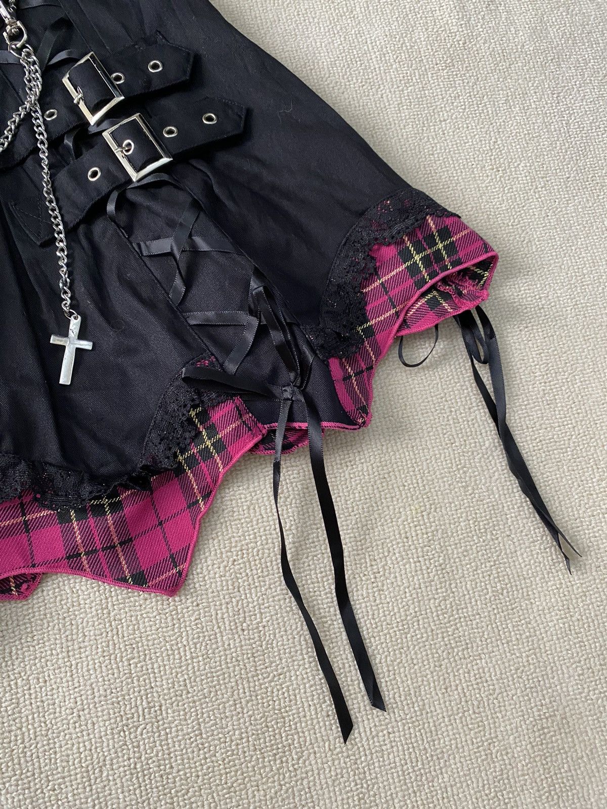 Hysteric Glamour × Japanese Brand × Le Grande Bleu (L.G.B.) Body Line crosses chain miniskirt Size 26" / US 2 / IT 38 - 6 Thumbnail