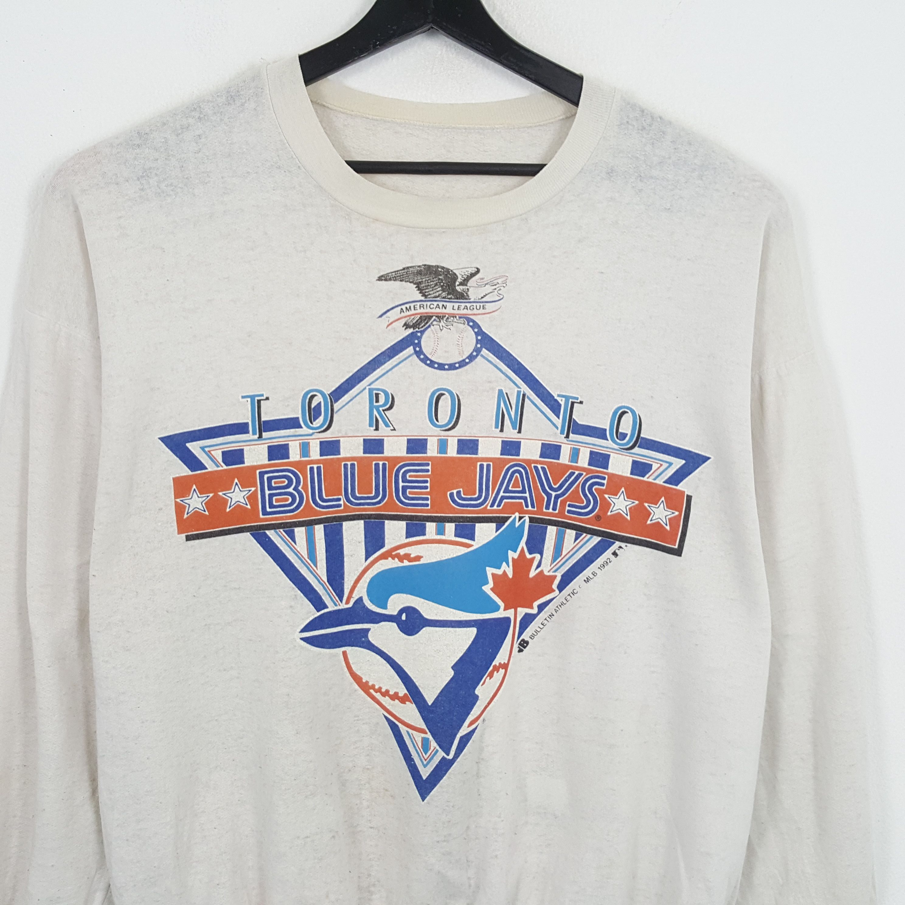 MLB × Vintage TORONTO BLUE JAYS Baseball Vintage Distressed Sweatshirt Size US XL / EU 56 / 4 - 2 Thumbnail