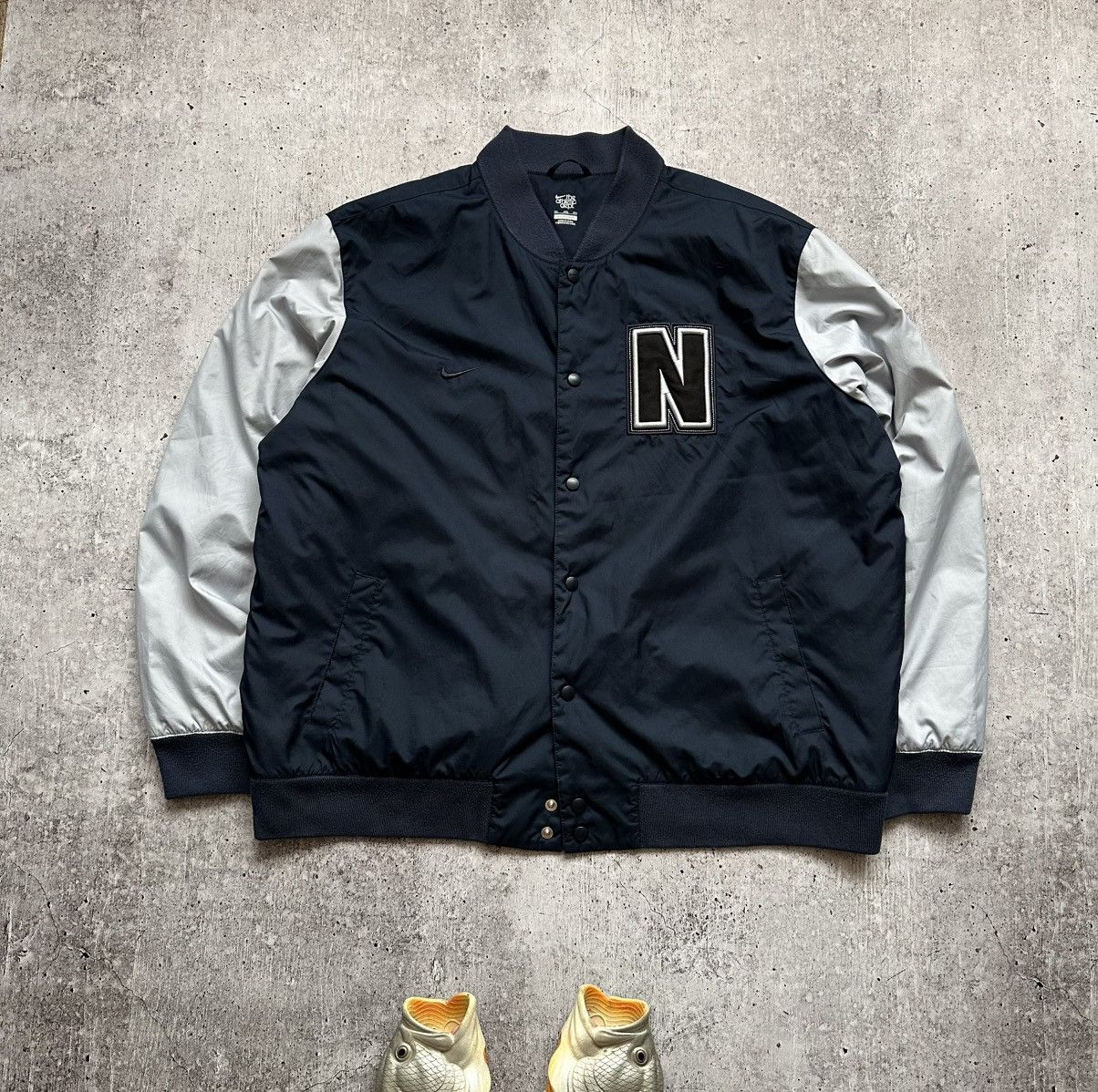 Nike Big Size Nike Athletic Vintage 3XL Nylon Bomber Jacket Size US XXL / EU 58 / 5 - 1 Thumbnail