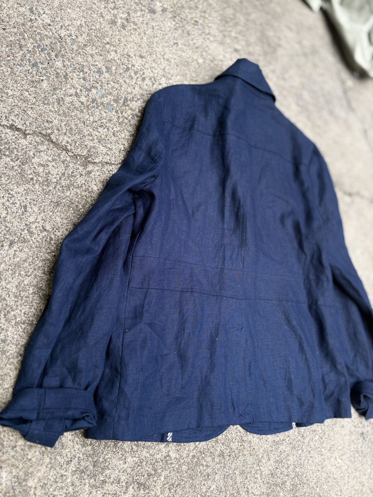 Other Navy 100% Linen Blazer Size M / US 6-8 / IT 42-44 - 7 Thumbnail