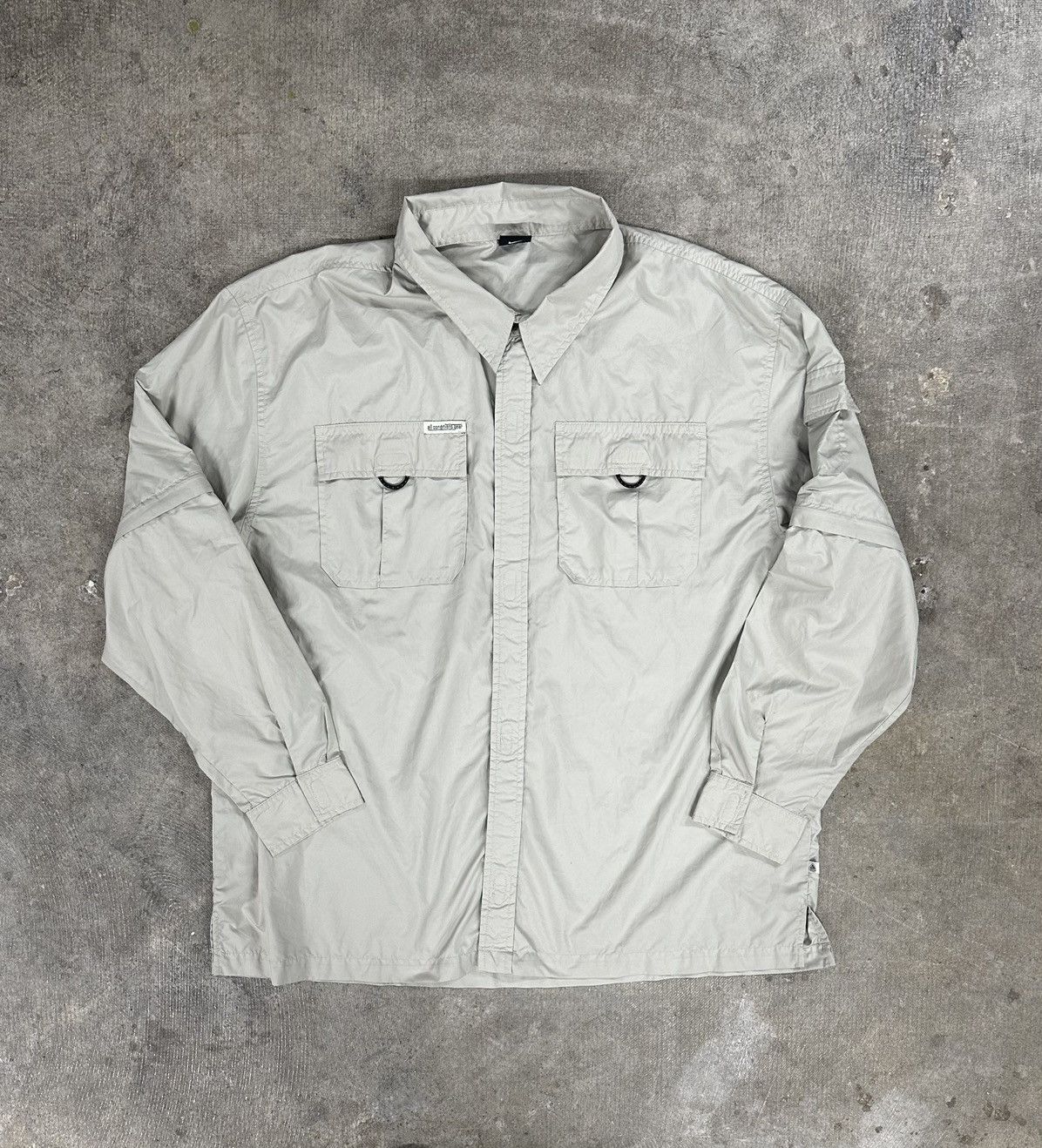 Nike ACG × Vintage Vintage 90s Nike ACG Utility Tactical Cream Windbreaker Size US XL / EU 56 / 4 - 1 Thumbnail
