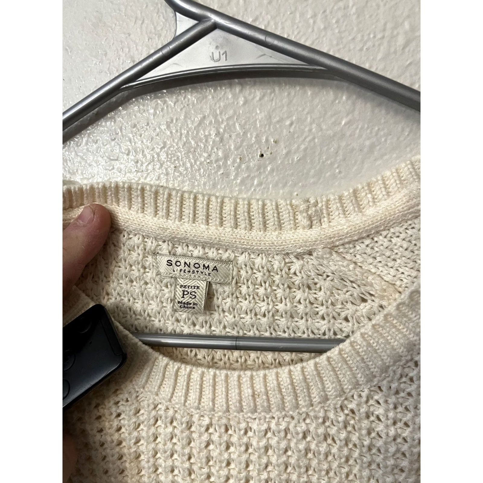 Vintage SONOMA LIFE STYLE Sweater Womens Size PS Cream Cable Knit Crew Neck Long Sleeve Size S / US 4 / IT 40 - 2 Thumbnail