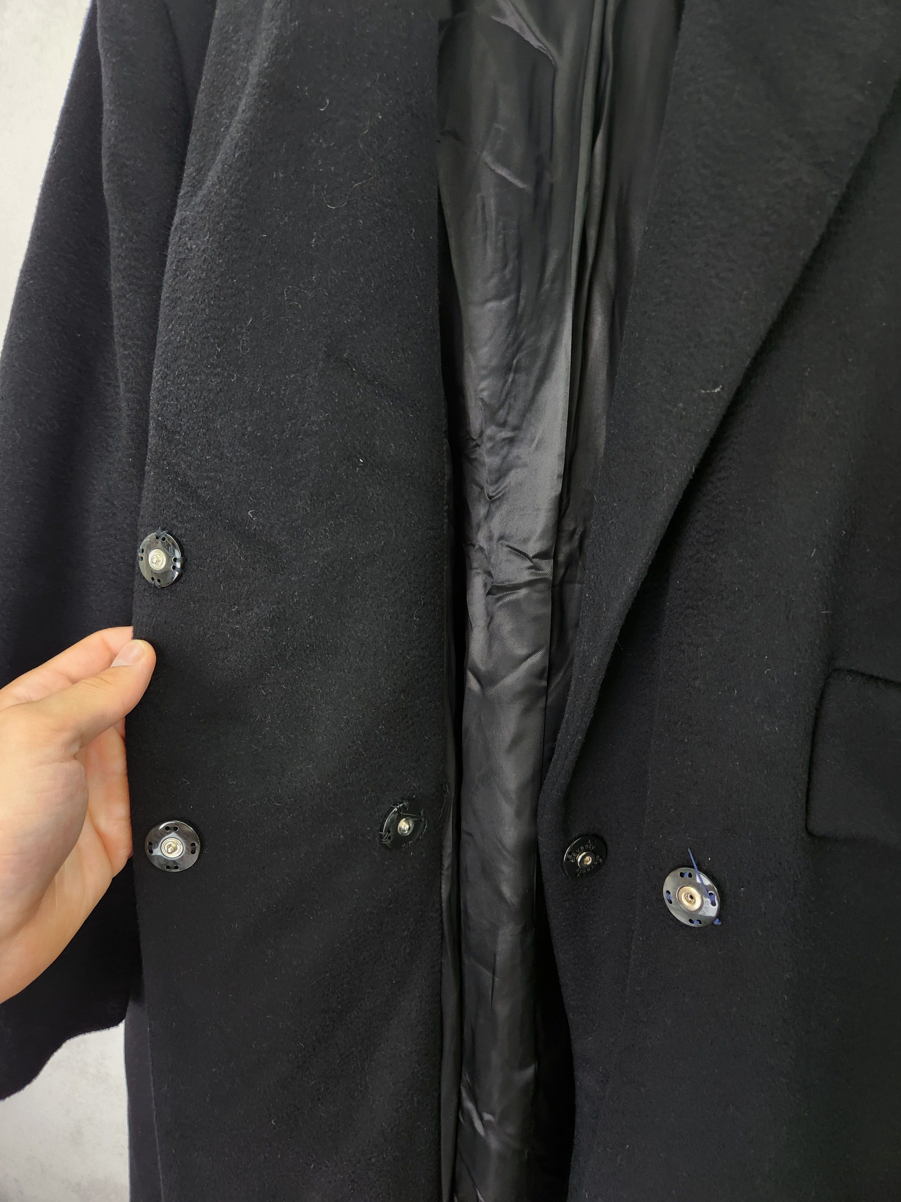 Eleventy Womens Eleventy black wool coat button up size M Size M / US 6-8 / IT 42-44 - 7 Thumbnail