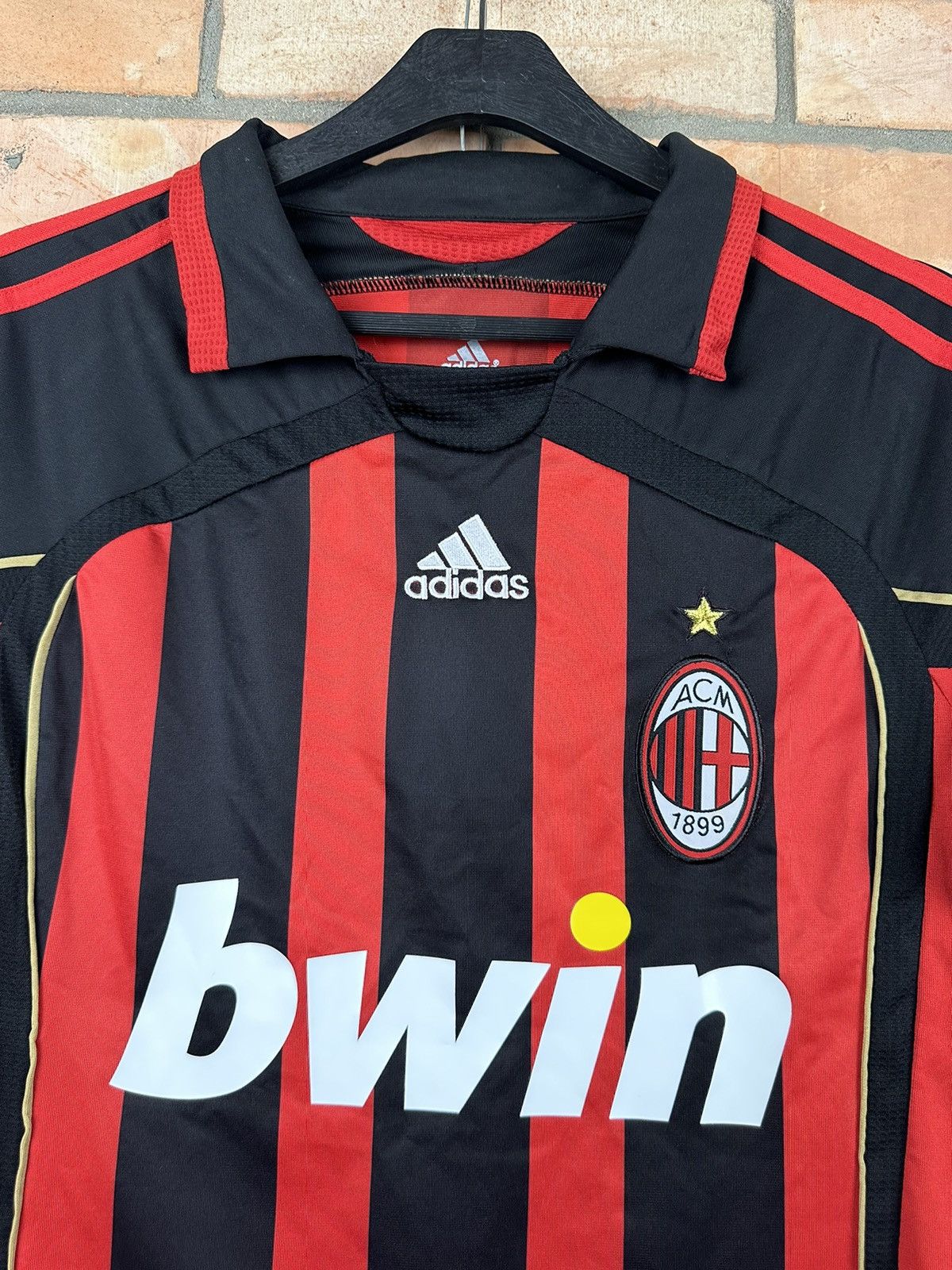 Adidas × Vintage KAKA Vintage Adidas Milan Jersey Size US S / EU 44-46 / 1 - 5 Thumbnail