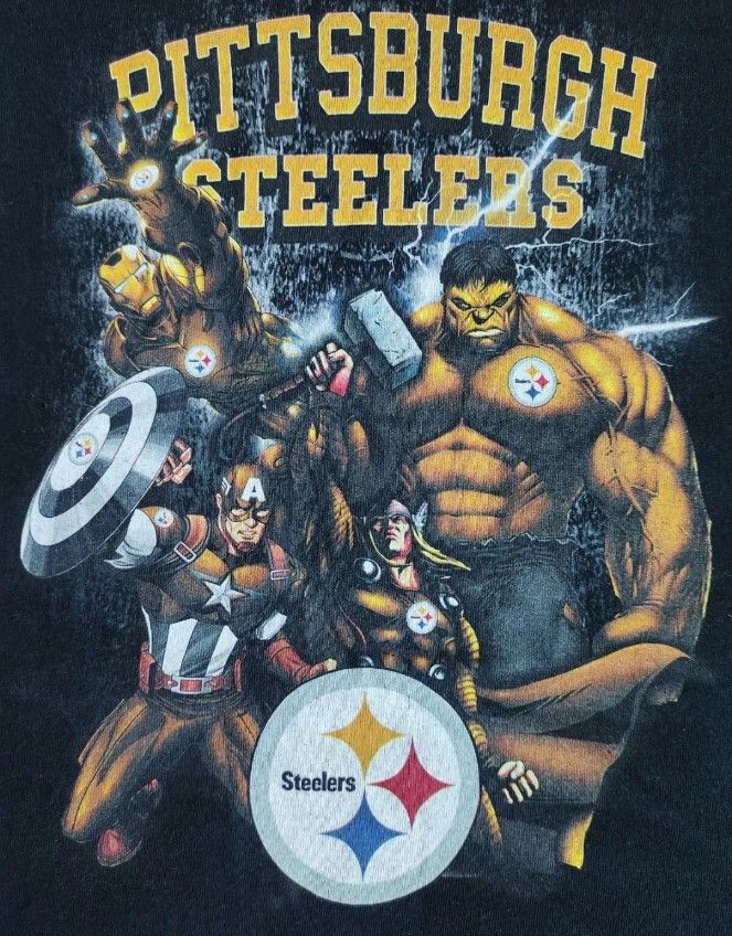 Vintage Vintage Pittsburgh Steelers x Marvel t-shirt Size US XL / EU 56 / 4 - 6 Thumbnail