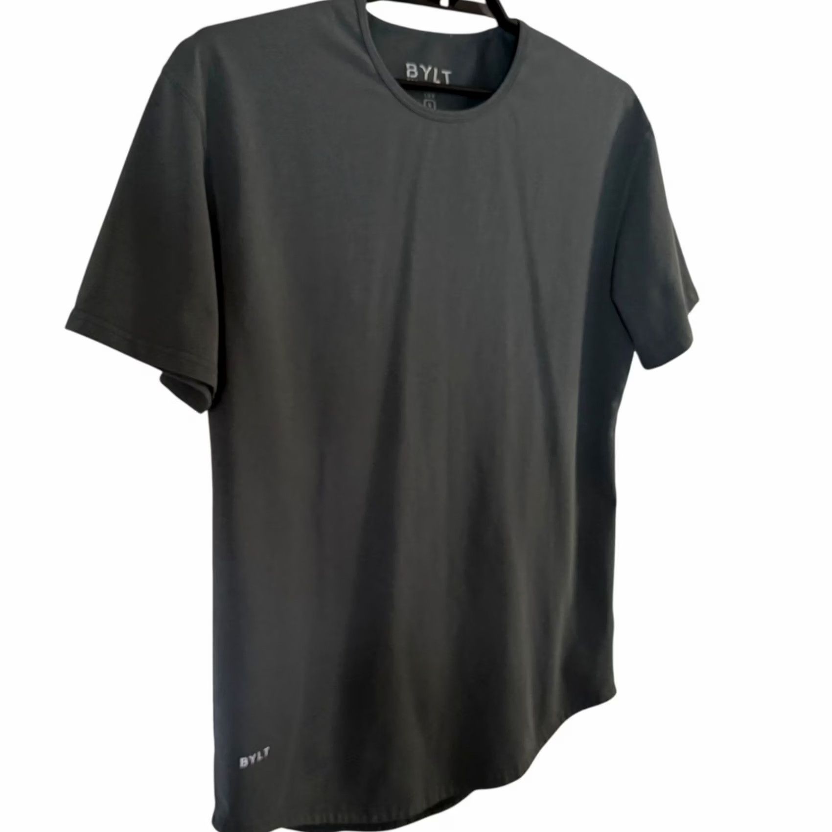 Vintage BYLT Drop Cut Lux T-Shirt Gray Men's L Crew Neck Short Sleeve Curved Hem Basic Tee Size US L / EU 52-54 / 3 - 3 Thumbnail