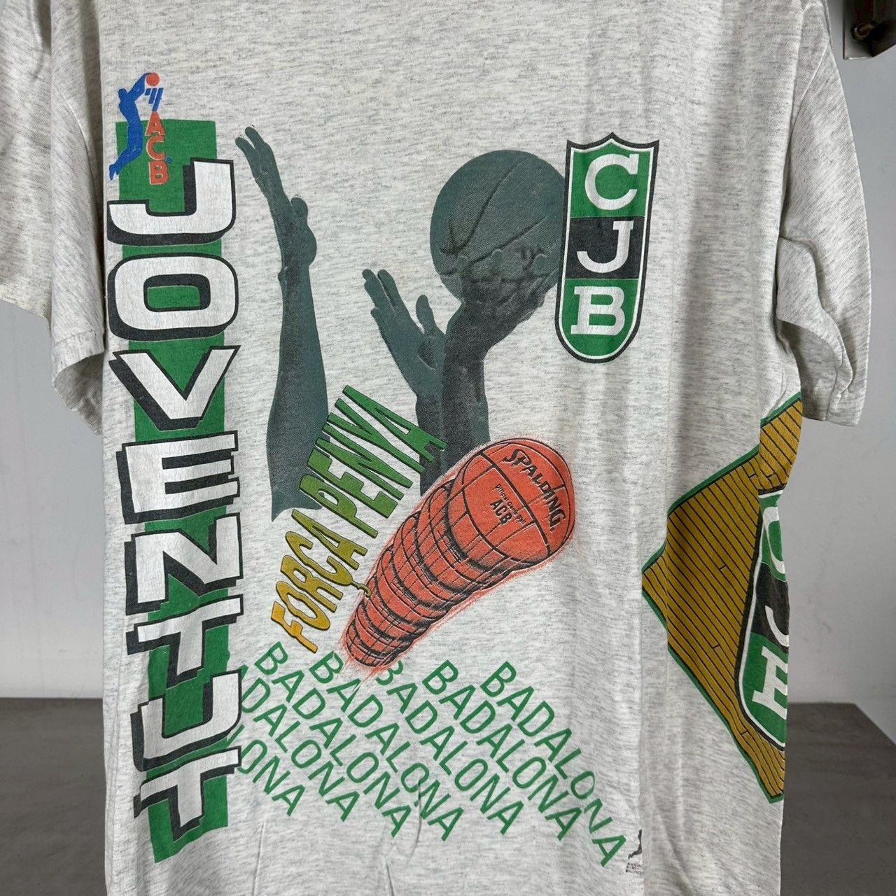 Salem Sportswear × Vintage Vtg 90s CJB Joventut Spanish Basketball AOP Wraparound Tee Size US XL / EU 56 / 4 - 6 Thumbnail