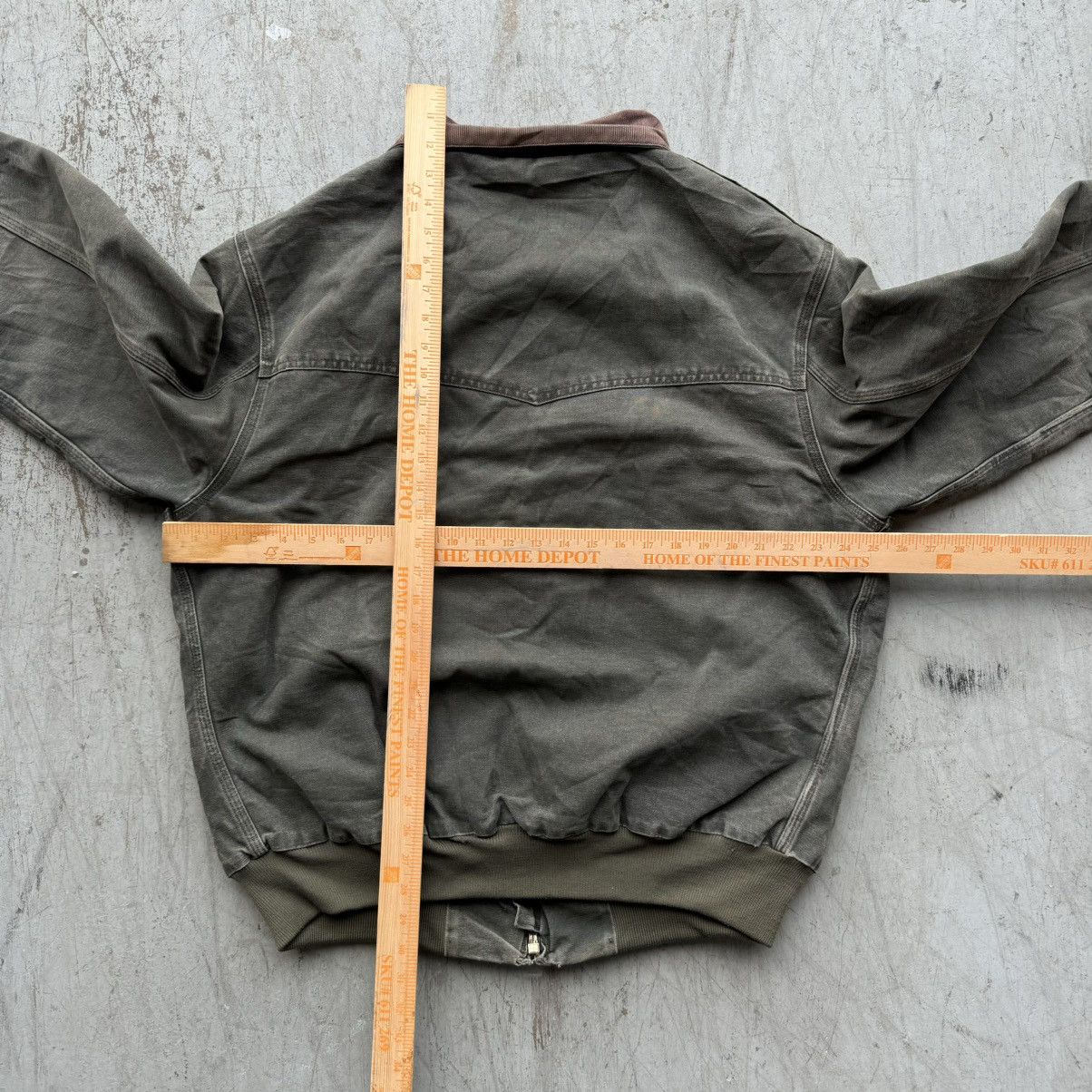 Carhartt × Vintage Vintage 90s Carhartt Santa Fe Green Faded Workwear Jacket Size US XL / EU 56 / 4 - 5 Thumbnail