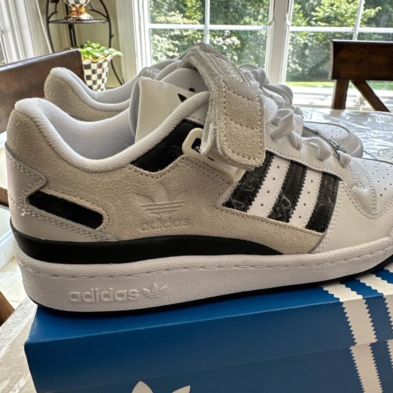 Adidas Adidas Forum Low Men's Sneakers Cloud White/Core Black SZ 8 Size US 8 / EU 41 - 4 Thumbnail