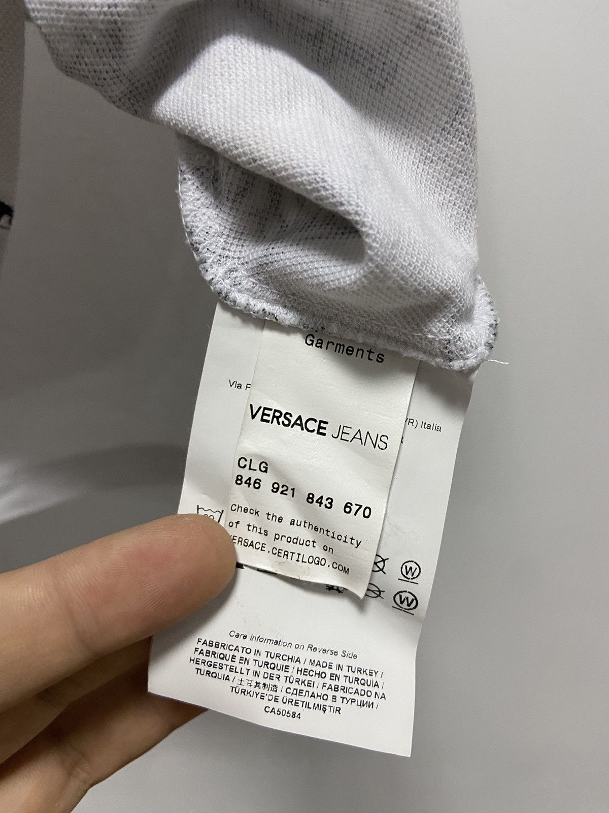 Versace × Vintage Versace jeans Vintage Polo monogram big logo tiger 🐯 Size US L / EU 52-54 / 3 - 6 Thumbnail