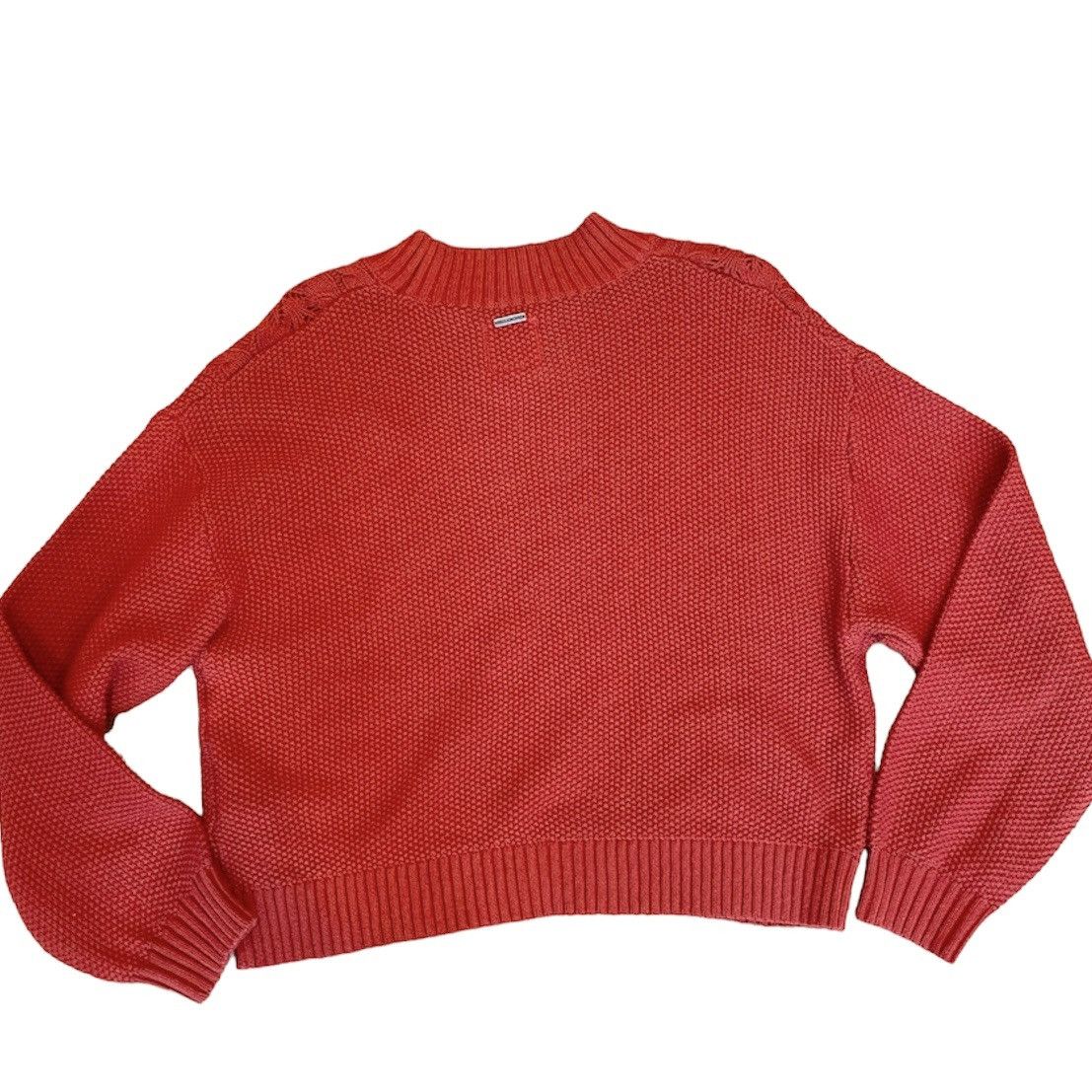 Billabong NWT Billabong Red Cable Knit Sweater Cropped L Size L / US 10 / IT 46 - 3 Thumbnail