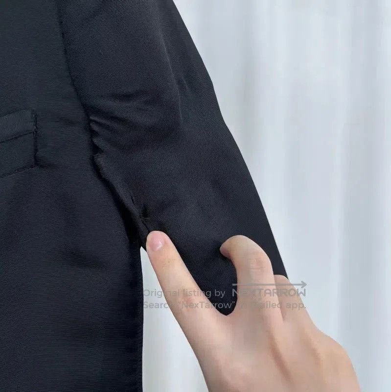 Thom Browne Thom Browne Women's Black Silk Logo Jacket . Size M / US 6-8 / IT 42-44 - 5 Thumbnail