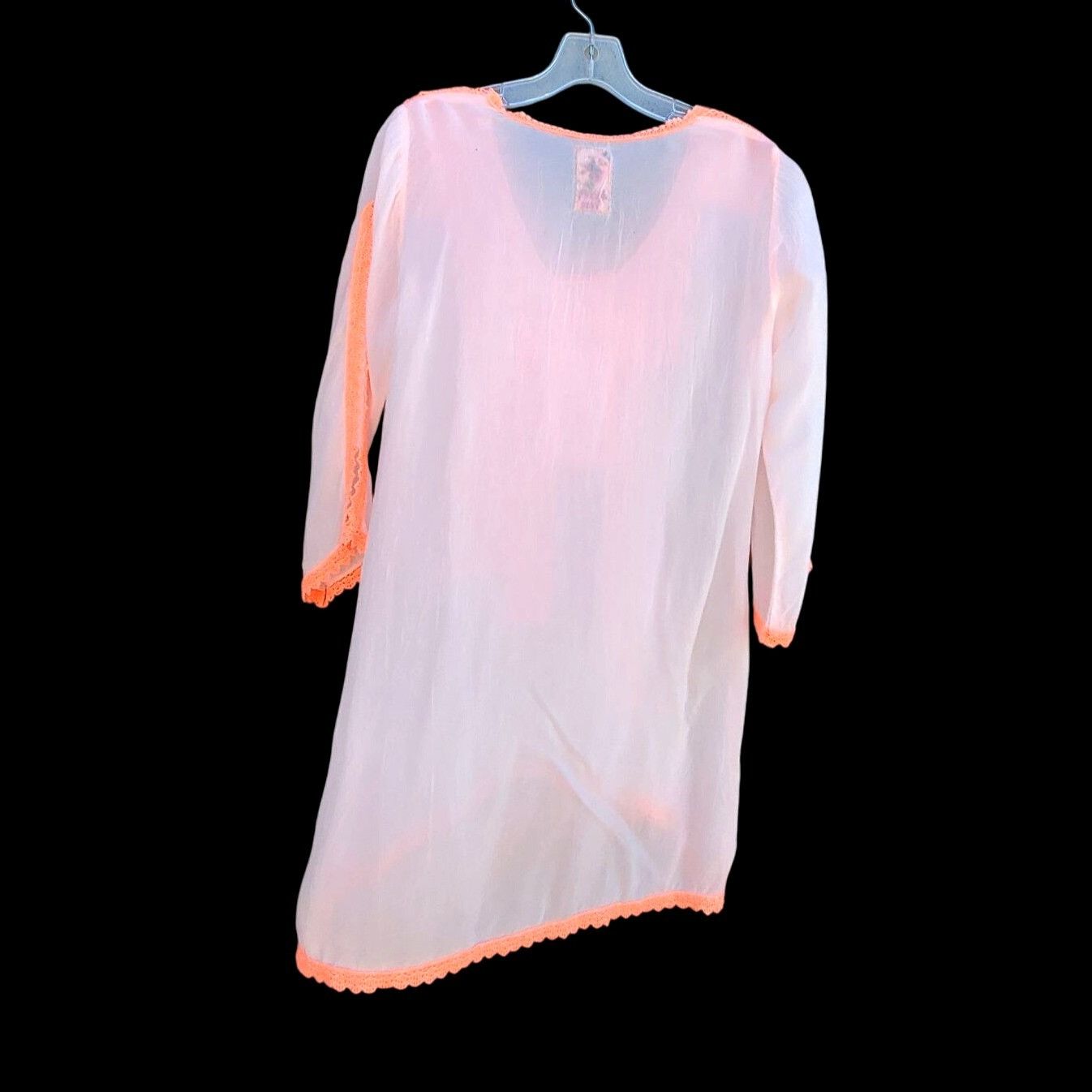 Johnny Was Johnny Was Size M Sheer White Boho Tunic Top Long Sleeves wi Size M / US 6-8 / IT 42-44 - 4 Thumbnail