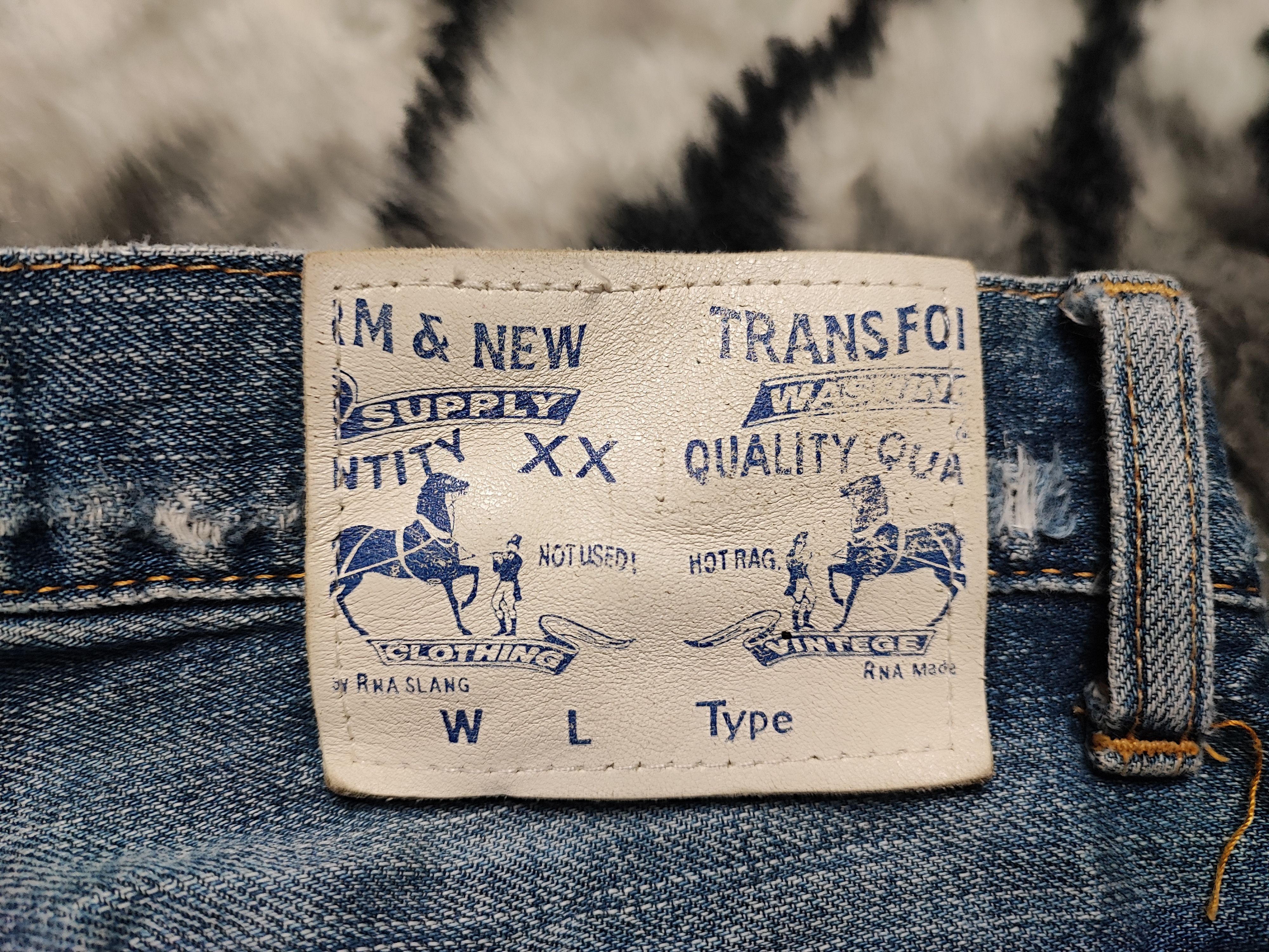 Hysteric Glamour RNA SLANG SELVEDGE DISTRESSED DENIM UNDERCOVER DESIGN Size US 30 / EU 46 - 13 Thumbnail