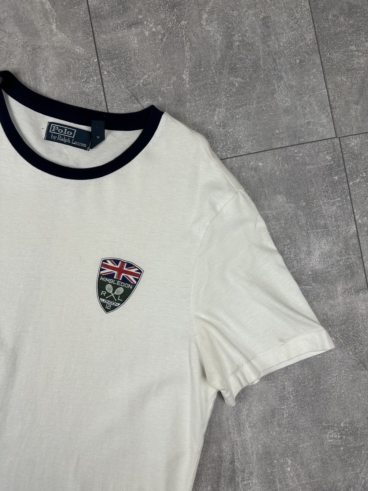 Polo Ralph Lauren Polo Ralph Lauren Wimbledon Logo White T-Shirt Size US L / EU 52-54 / 3 - 10 Thumbnail