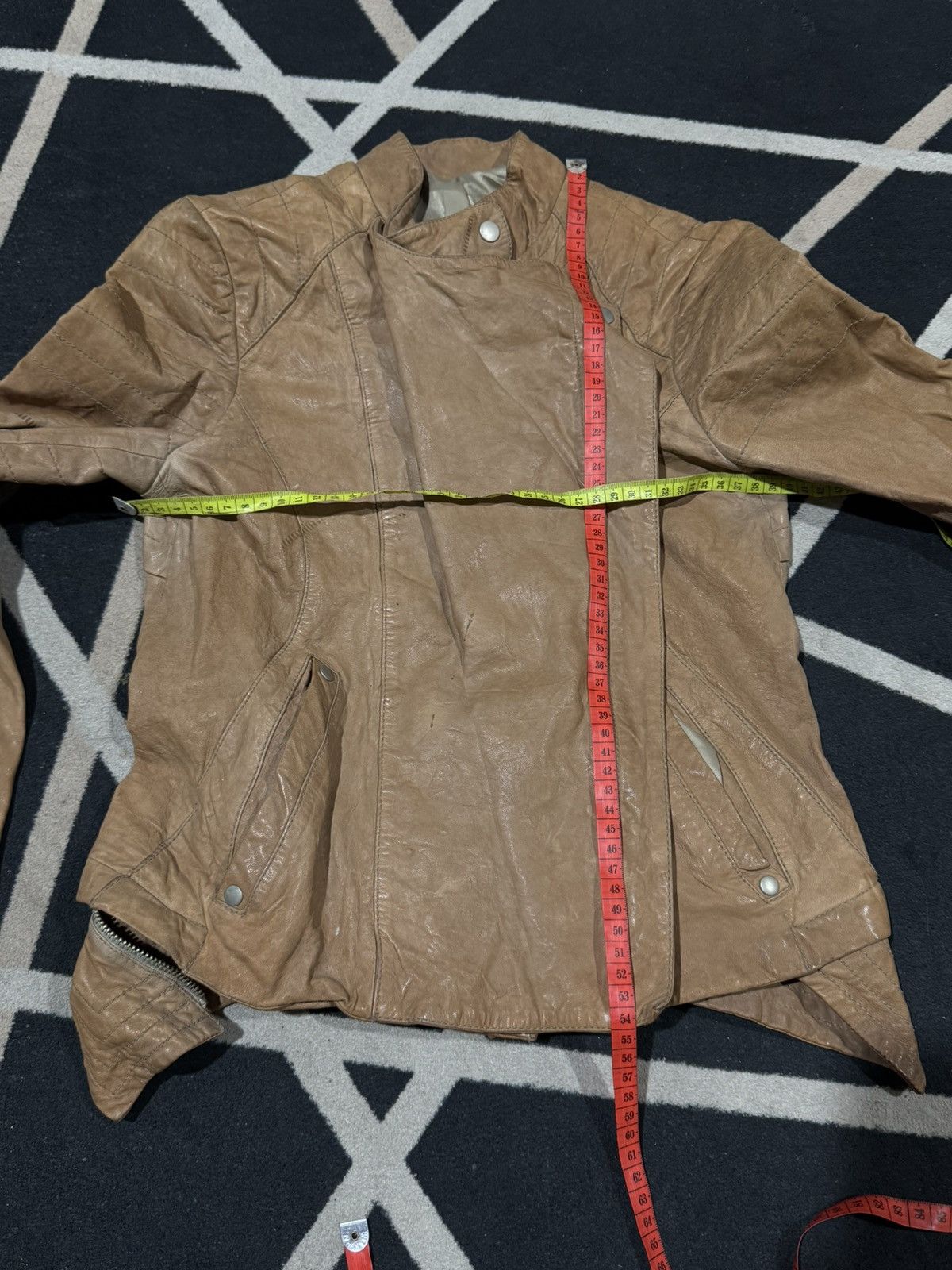 14th Addiction Leather Jacket Asymmetrical Multi Zipper Japanese Goa Styled Size US S / EU 44-46 / 1 - 4 Thumbnail