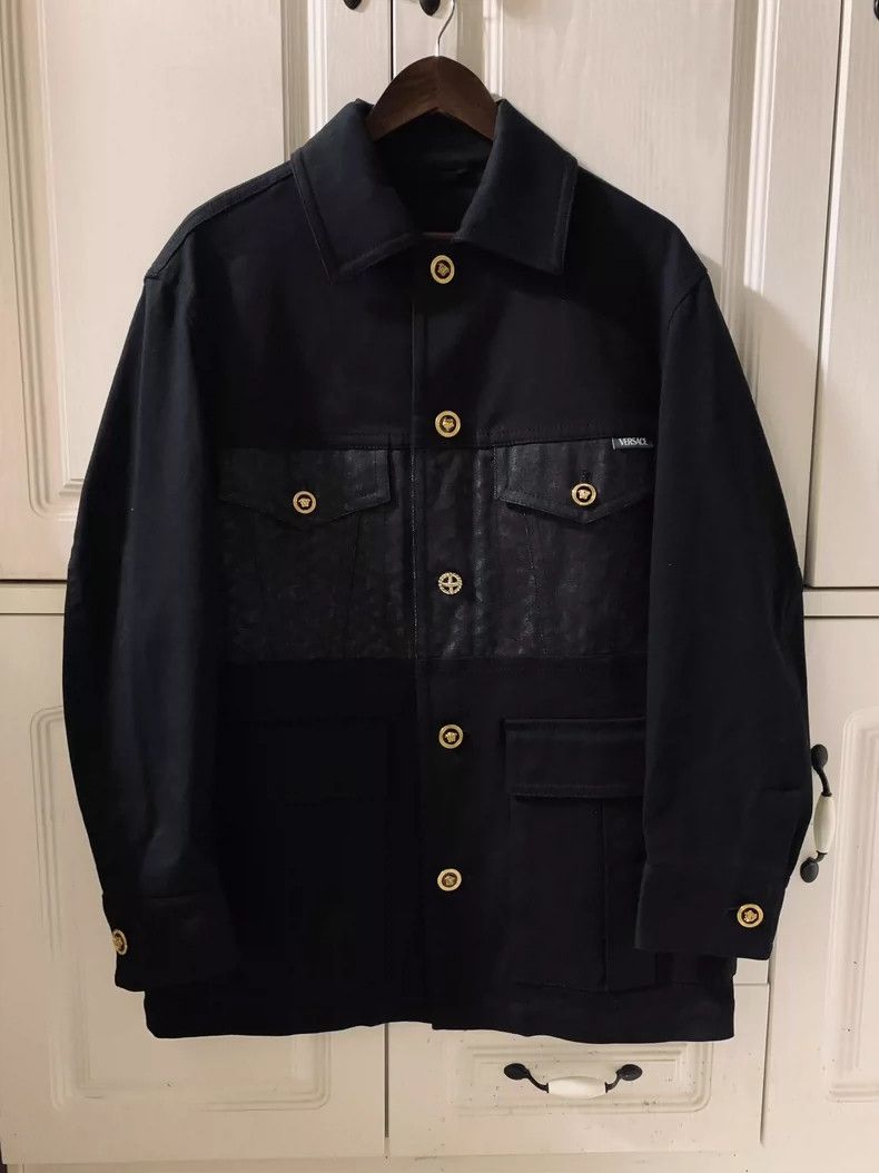 Versace Versace Denim jacket coat Size US XL / EU 56 / 4 - 1 Thumbnail