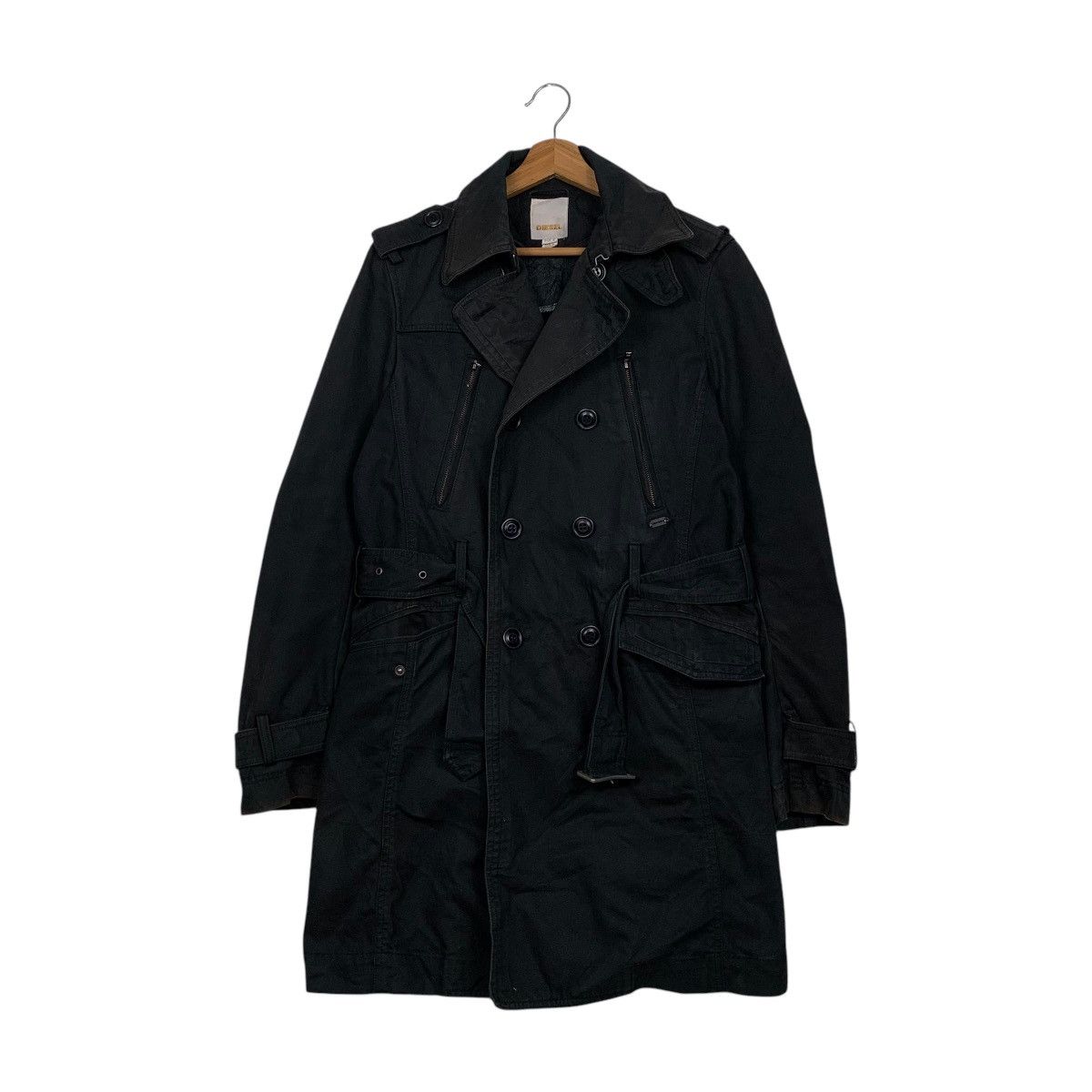 Diesel Diesel Double Breasted Black Coat Size US S / EU 44-46 / 1 - 1 Thumbnail