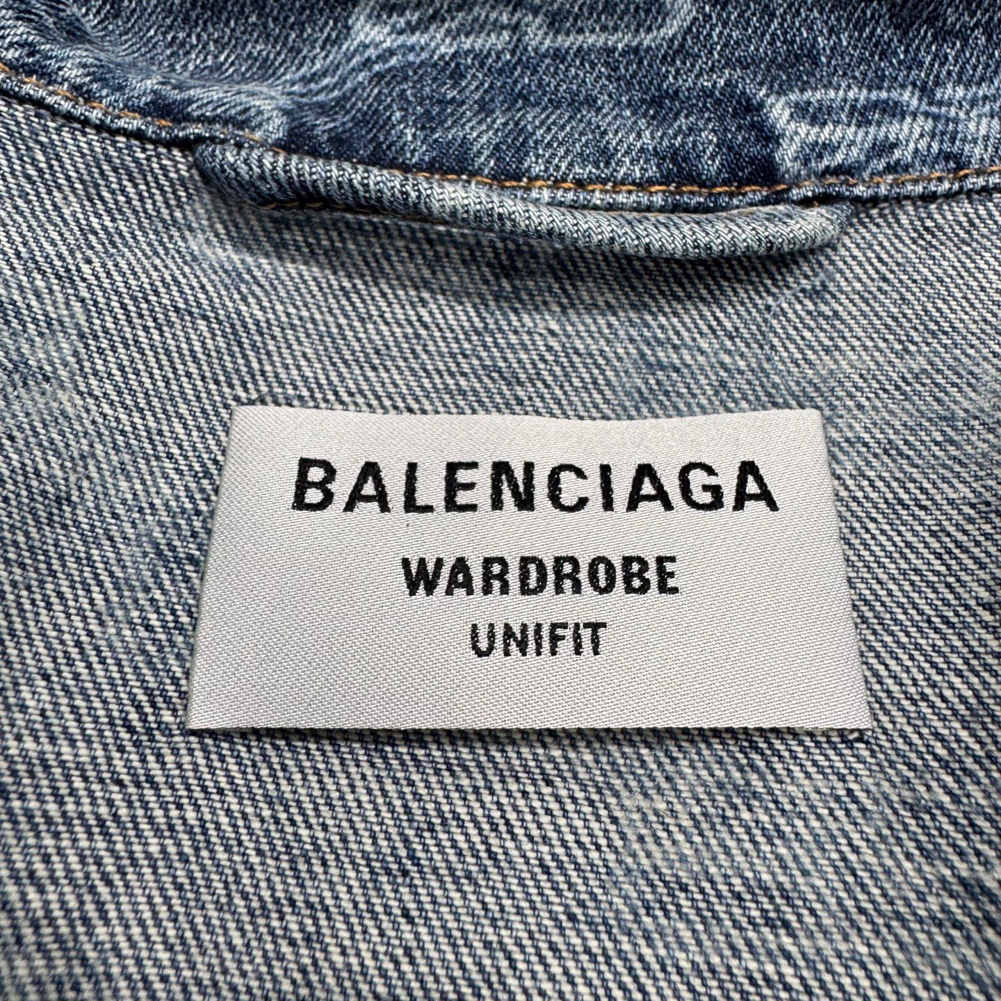 Balenciaga Balenciaga Lock Print Denim Jacket S Size US S / EU 44-46 / 1 - 2 Thumbnail
