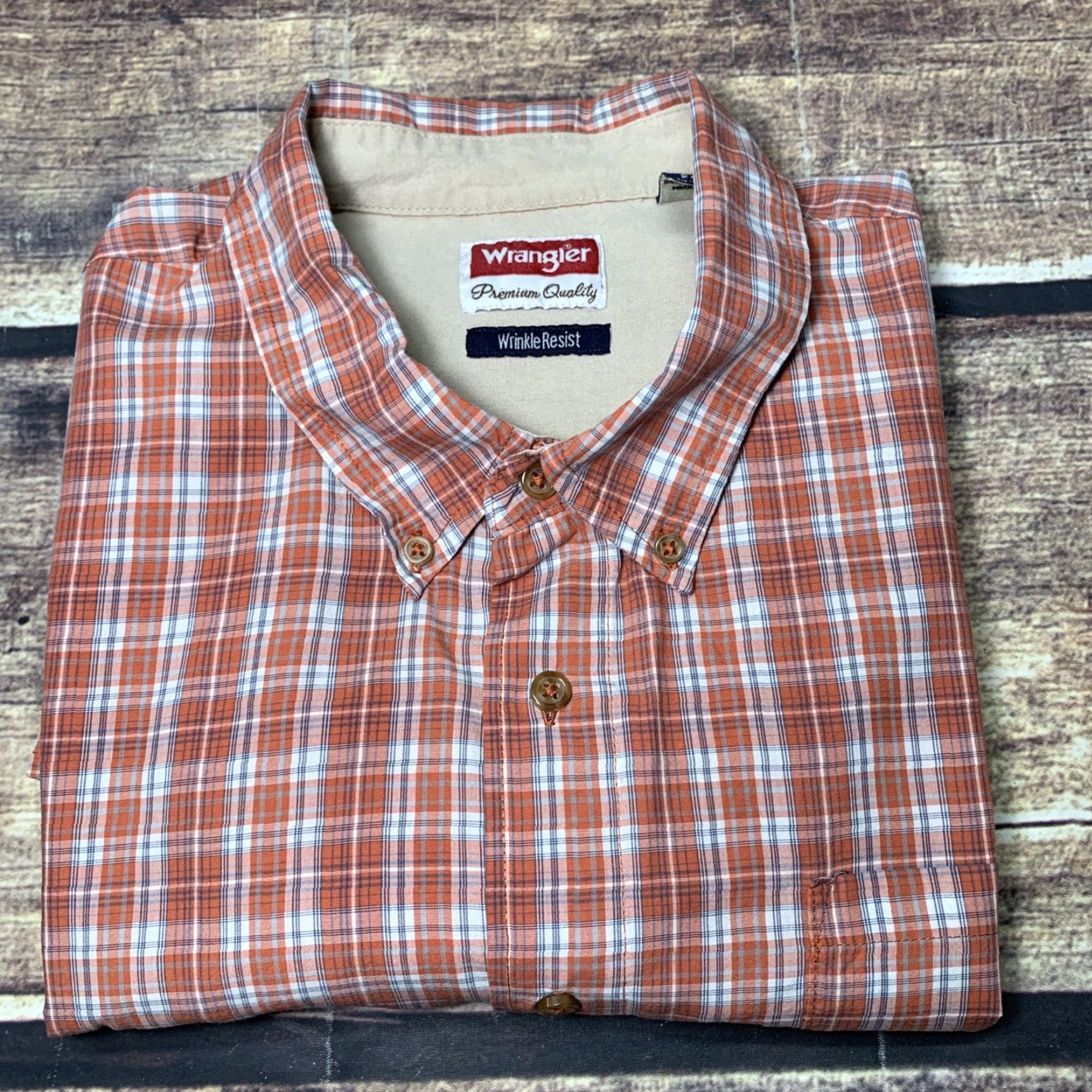 Wrangler Wrangler Western Shirt Short Sleeve Mens 2XL Red White Plaid Button-Down Shirt Western Workwear Casual Travel Size US XXL / EU 58 / 5 - 8 Thumbnail