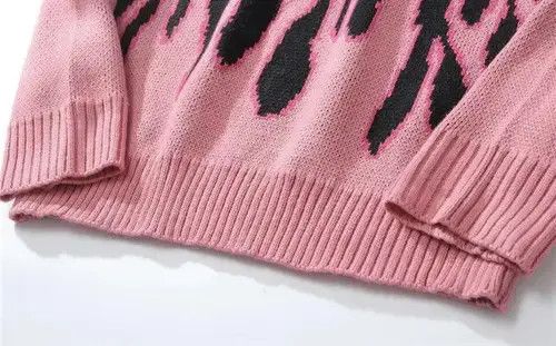 Aran Isles Knitwear × Japanese Brand Pink Flame Knitted Sweater Knitwear Pullover Jumper Size US M / EU 48-50 / 2 - 4 Thumbnail