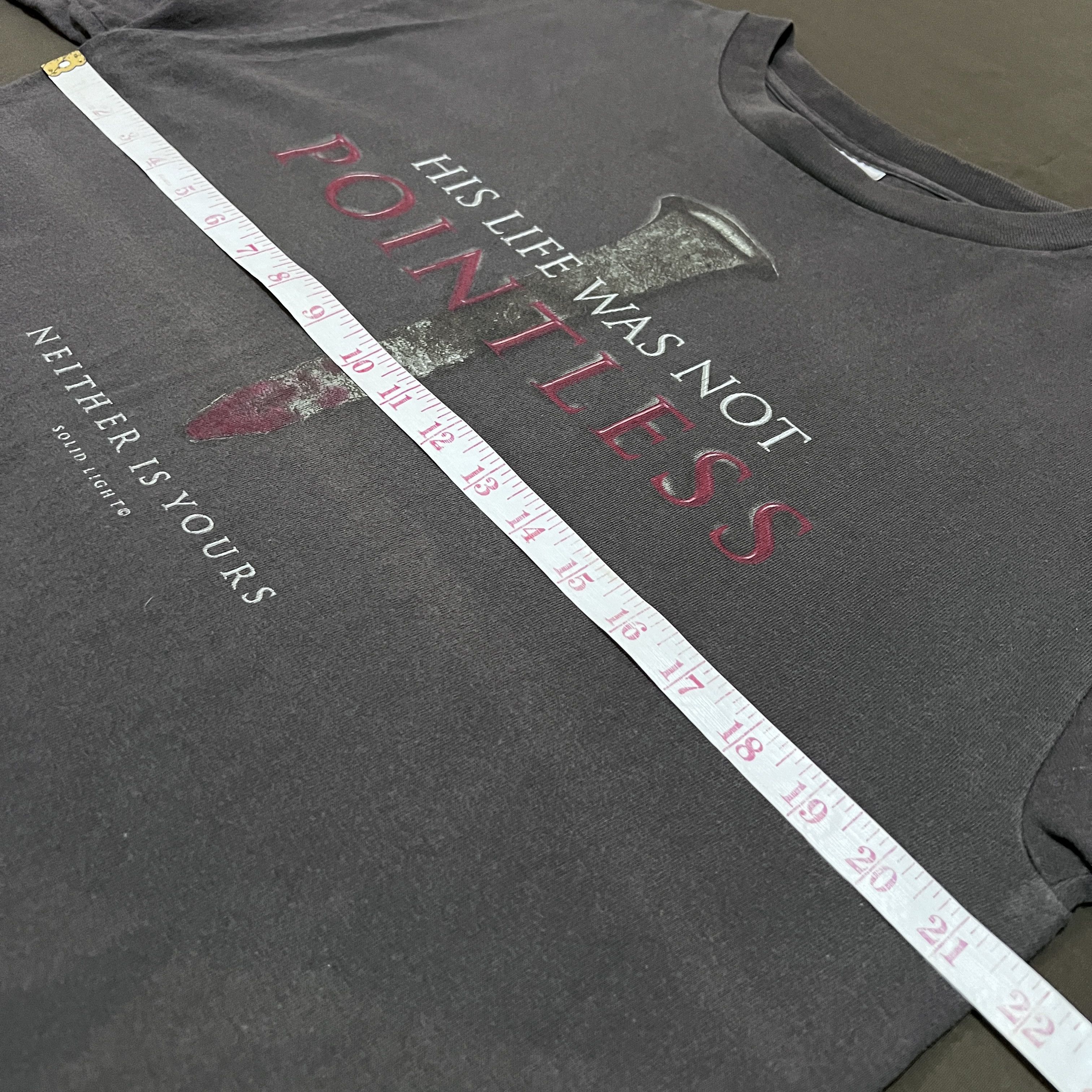 Vintage Vintage 90s Pointless Jesus God Holy Bible Tee Faded Size US L / EU 52-54 / 3 - 6 Thumbnail