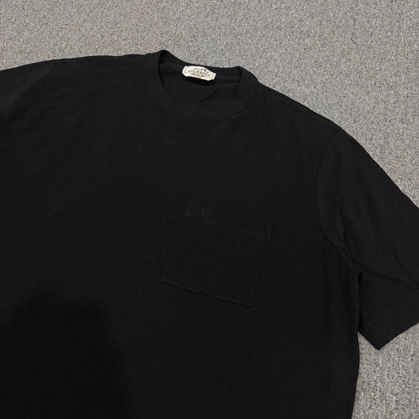 Hermes Hermes Black Pocket Logo Short Sleeve Tee XXL 95 New Size XXL / US 16-18 / IT 52-54 - 3 Thumbnail
