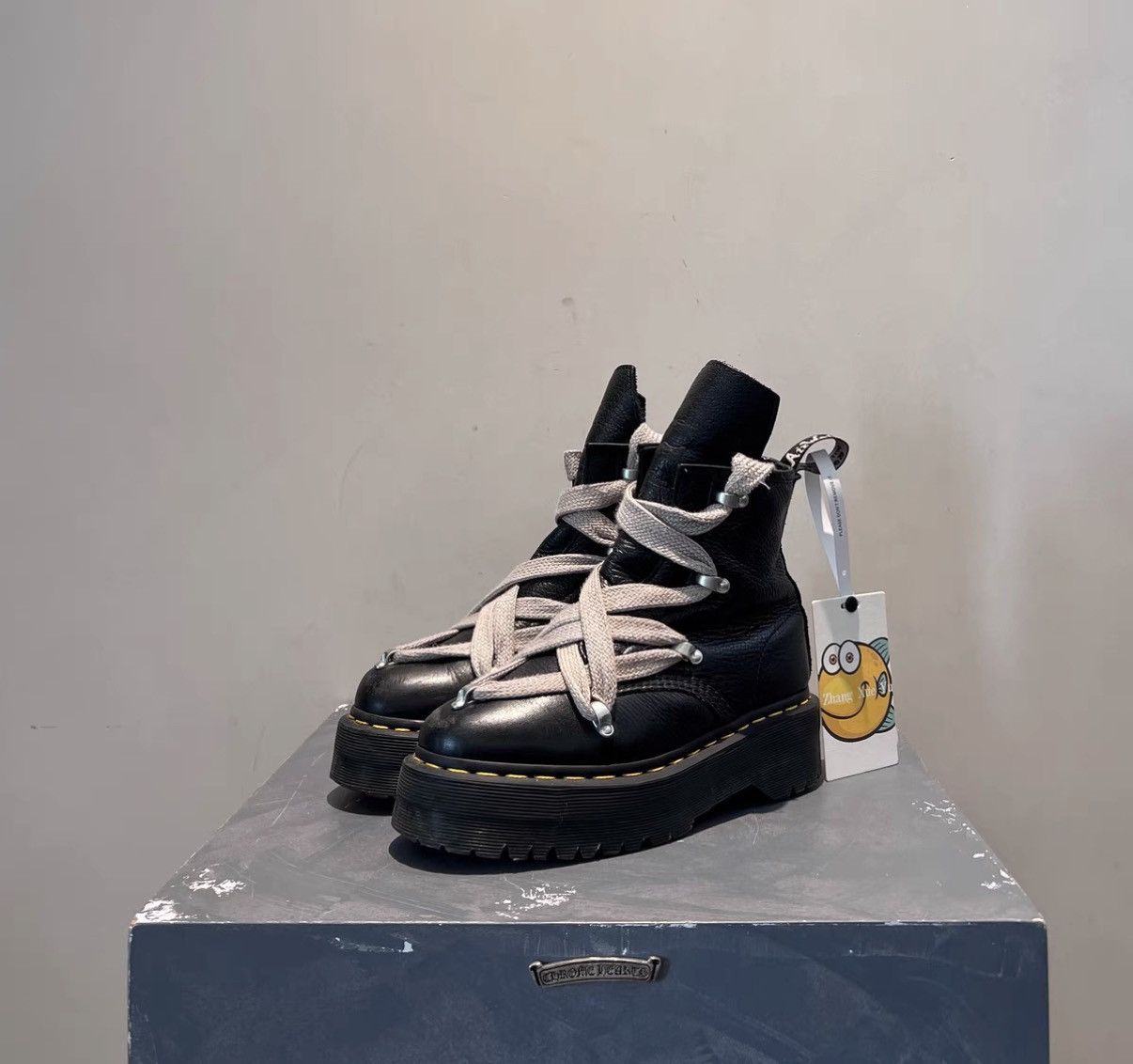 Rick Owens Rick Owens Drkshdw x Martens Quad Strap Platform Boots Size US 7 / IT 37 - 1 Thumbnail