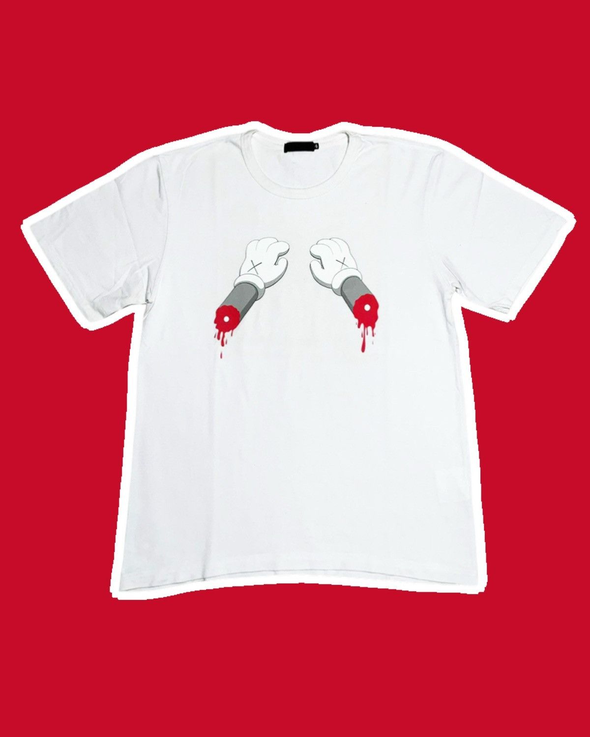 KAWS OriginalFake Bloody Hands Vintage Tee – Rare Collector