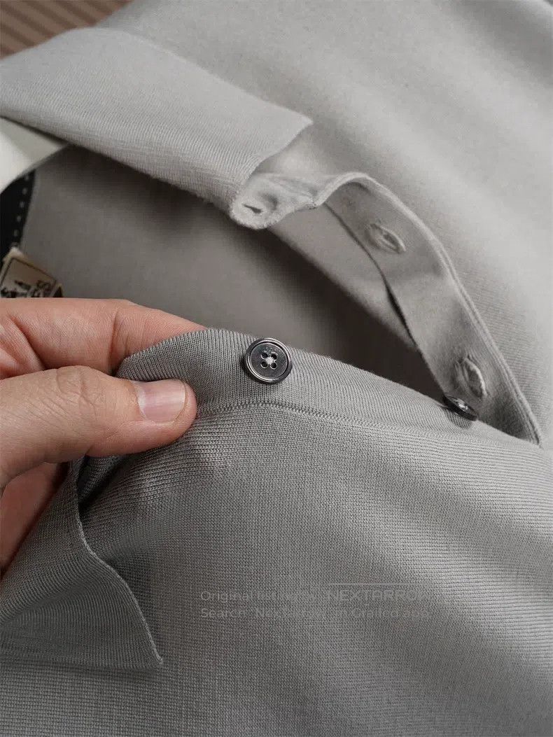 Hermes Hermes Grey Knit Long Sleeve Polo Size US M / EU 48-50 / 2 - 3 Thumbnail