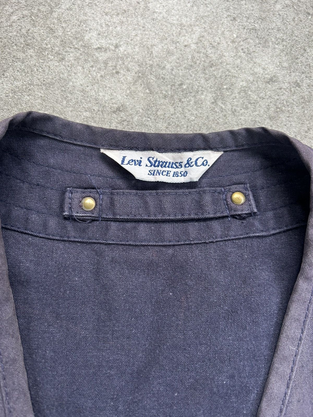 Levi's Vintage 70’s Levi’s Distressed Stone Washed Blue Vest Size US L / EU 52-54 / 3 - 8 Thumbnail
